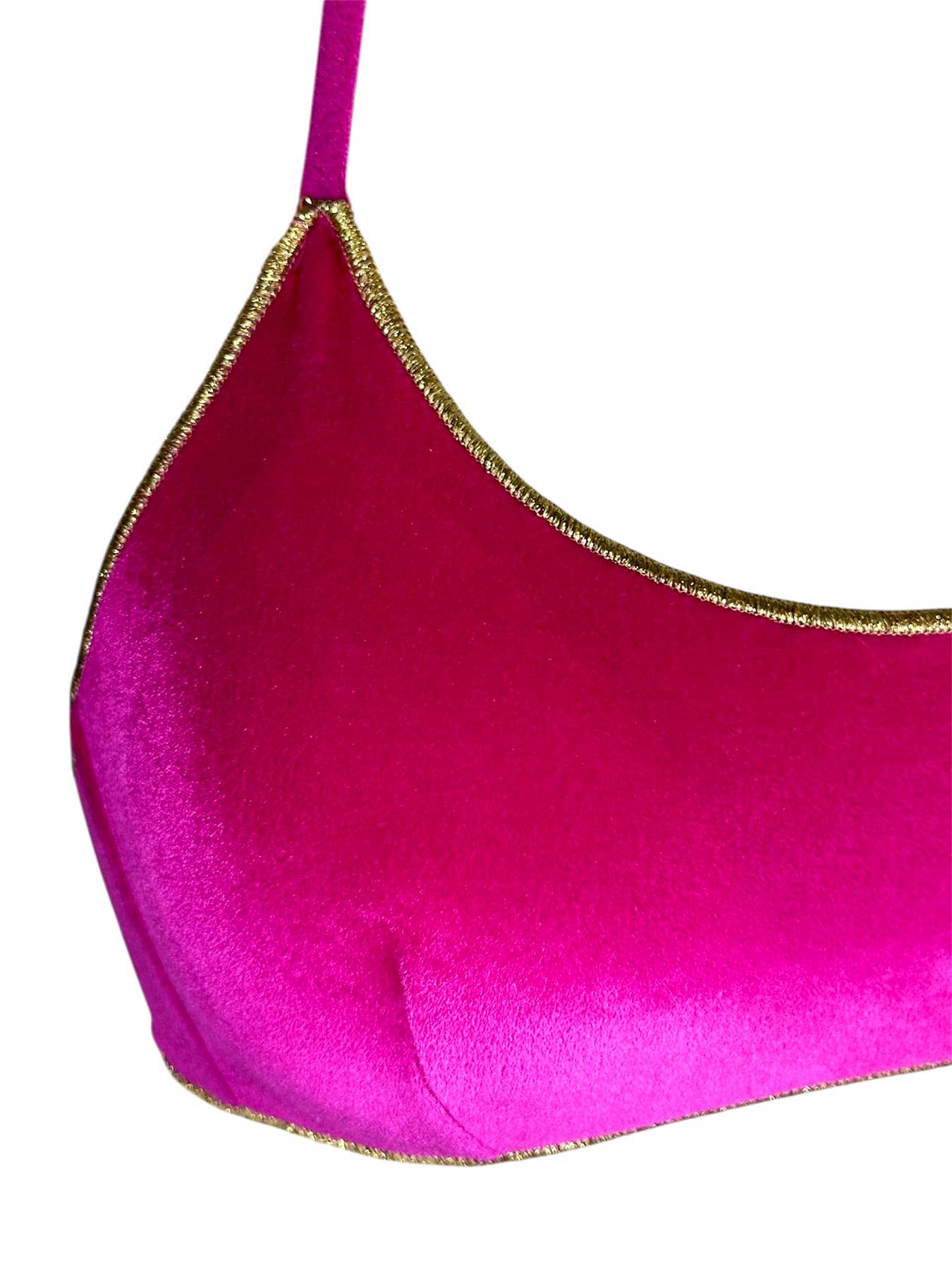 Coals Beach Bikini Brassiere Velluto Fucsia - Bikini D'amare Riccione