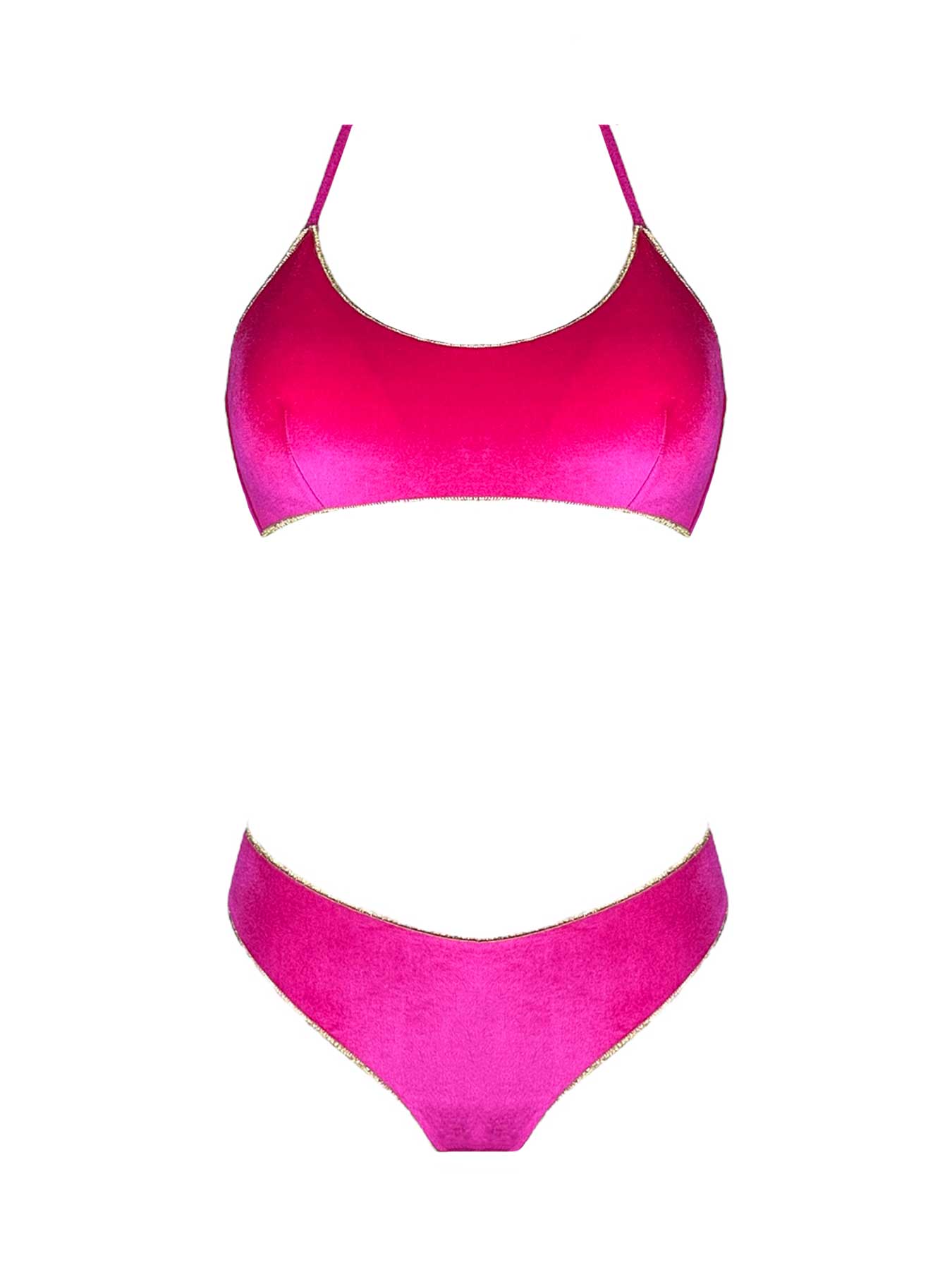 Coals Beach Bikini Brassiere Velluto Fucsia - Bikini D'amare Riccione