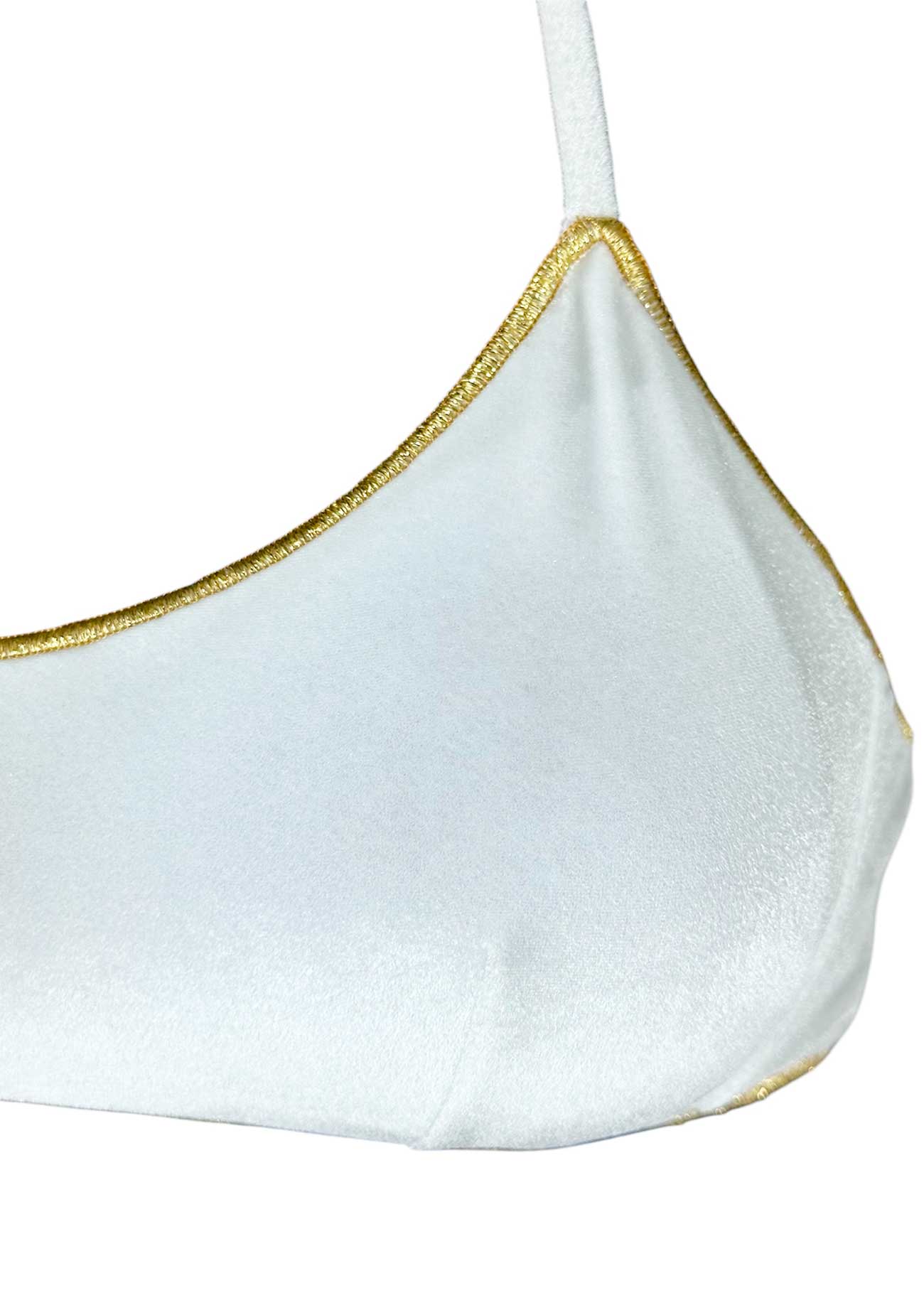 Coals Beach Bikini Brassiere Velluto Bianco - Bikini D'amare Riccione