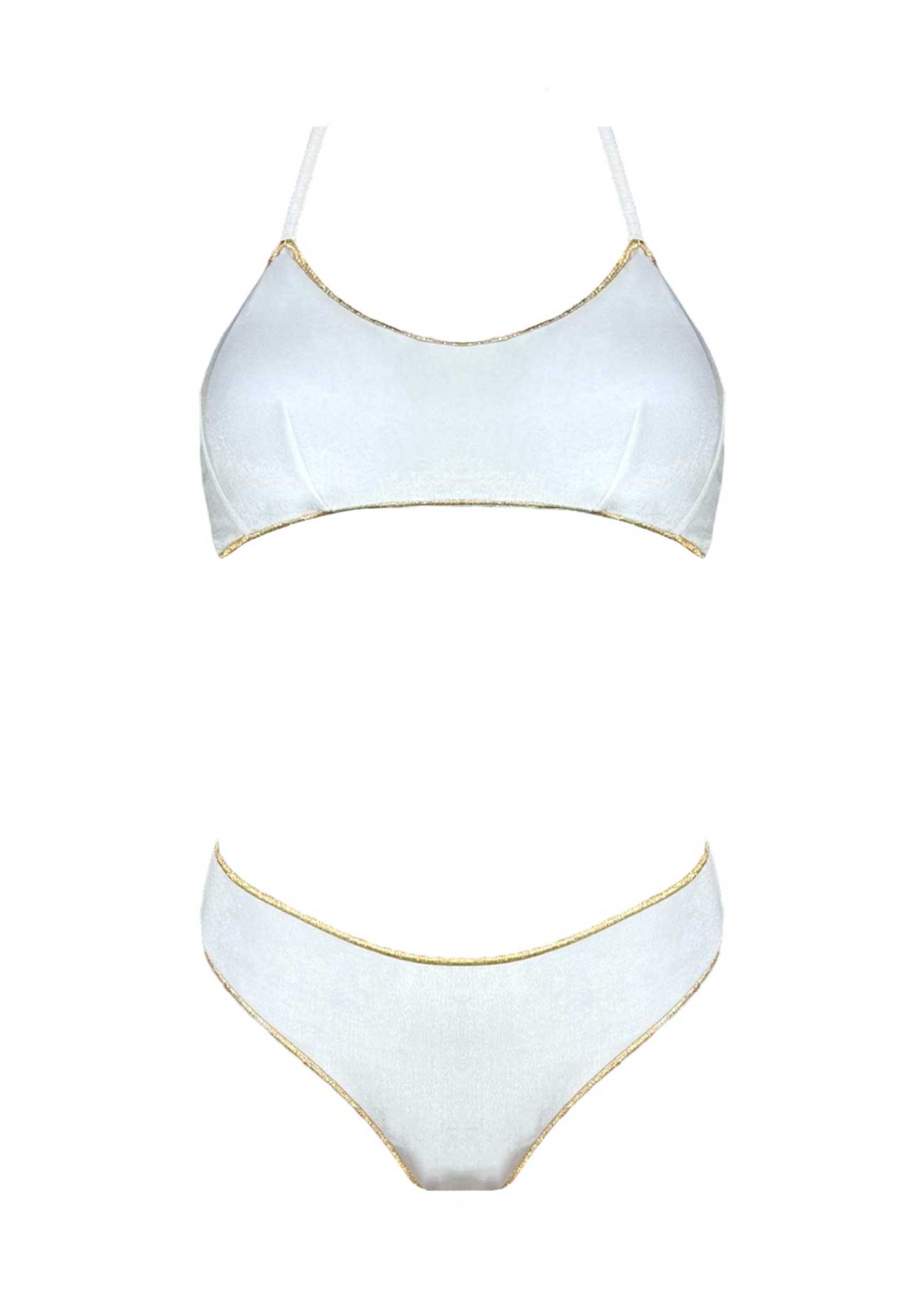 Coals Beach Bikini Brassiere Velluto Bianco - Bikini D'amare Riccione
