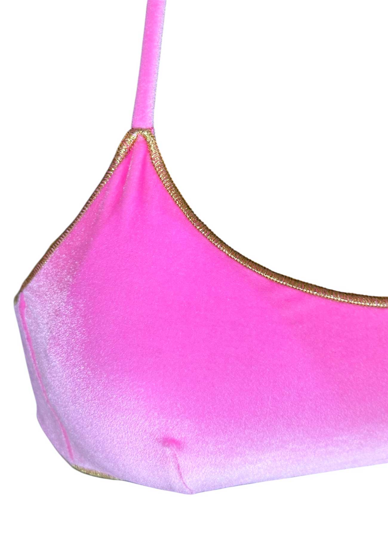 Coals Beach Bikini Brassiere Velluto Rosa - Bikini D'amare Riccione
