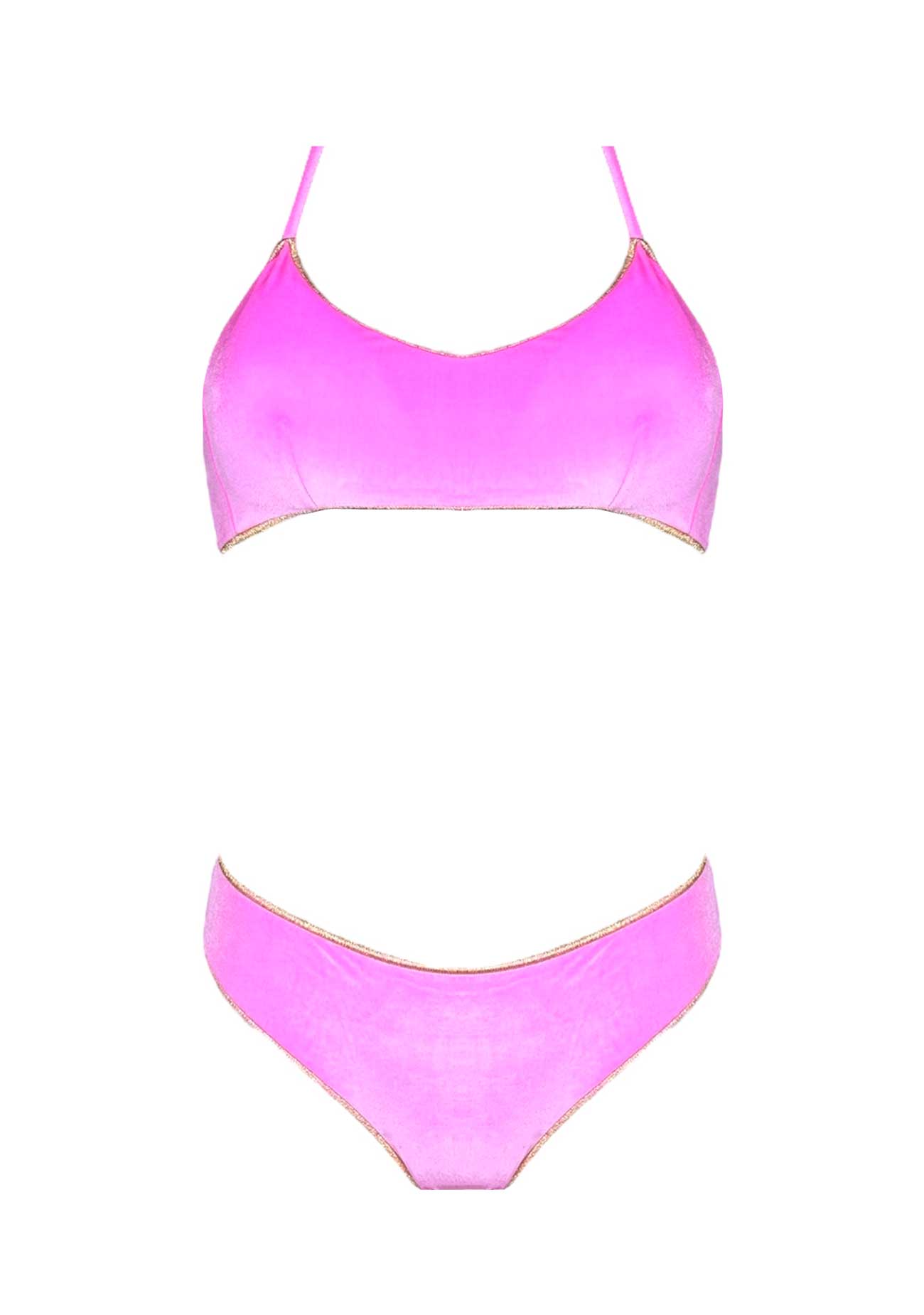 Coals Beach Bikini Brassiere Velluto Rosa - Bikini D'amare Riccione
