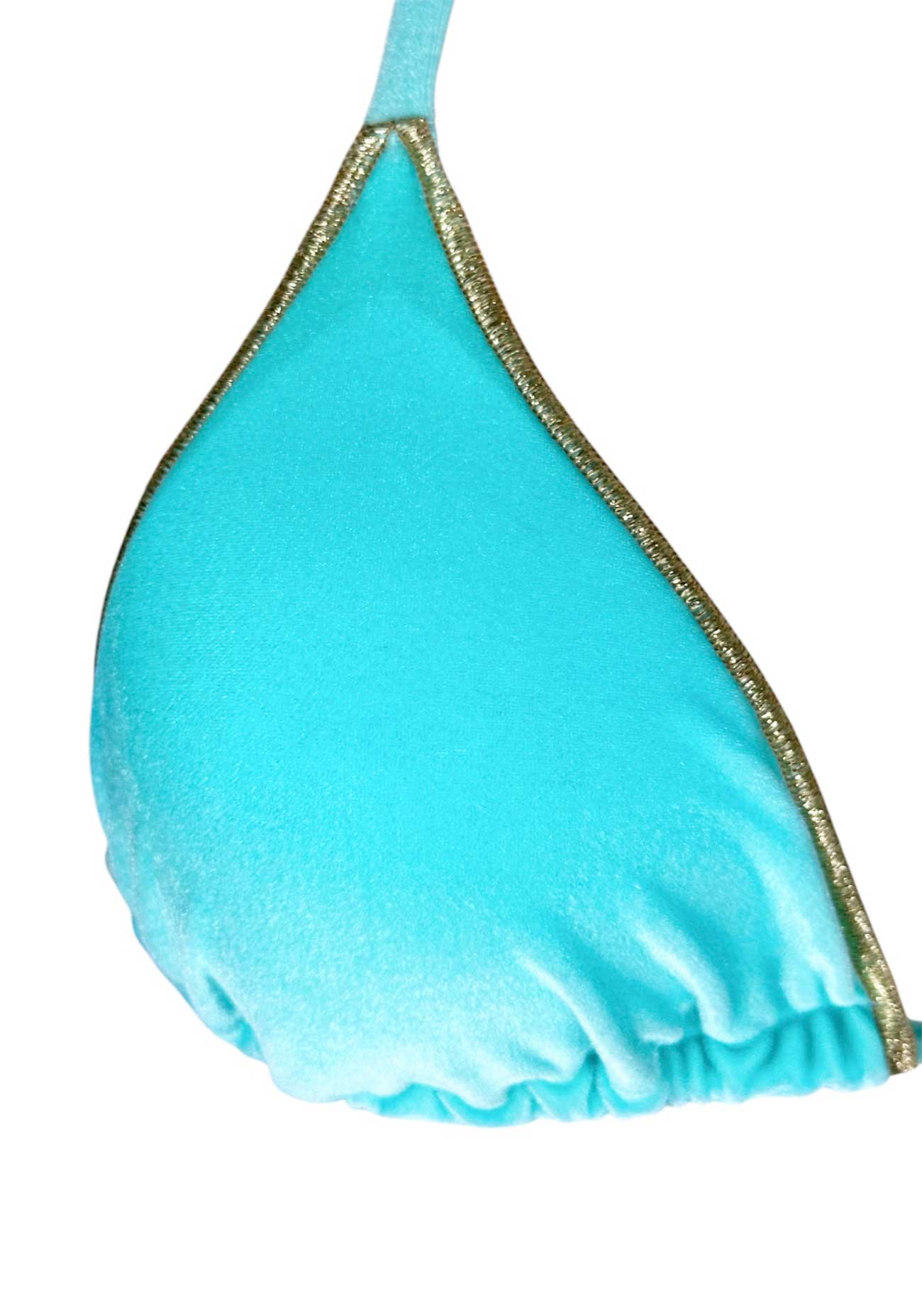Coals Beach Bikini Triangolo Velluto Celeste - Bikini D'amare Riccione