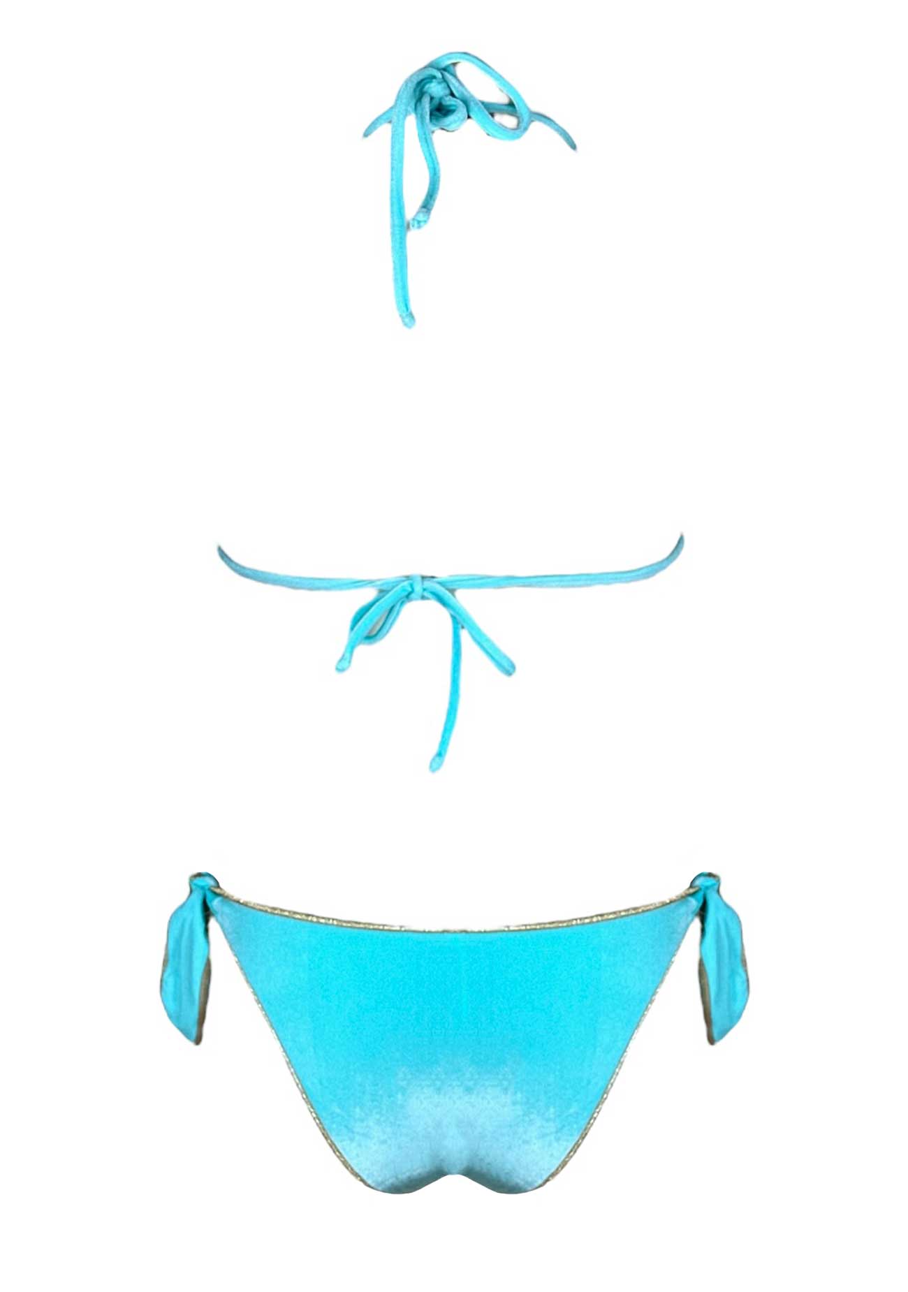 Coals Beach Bikini Triangolo Velluto Celeste - Bikini D'amare Riccione