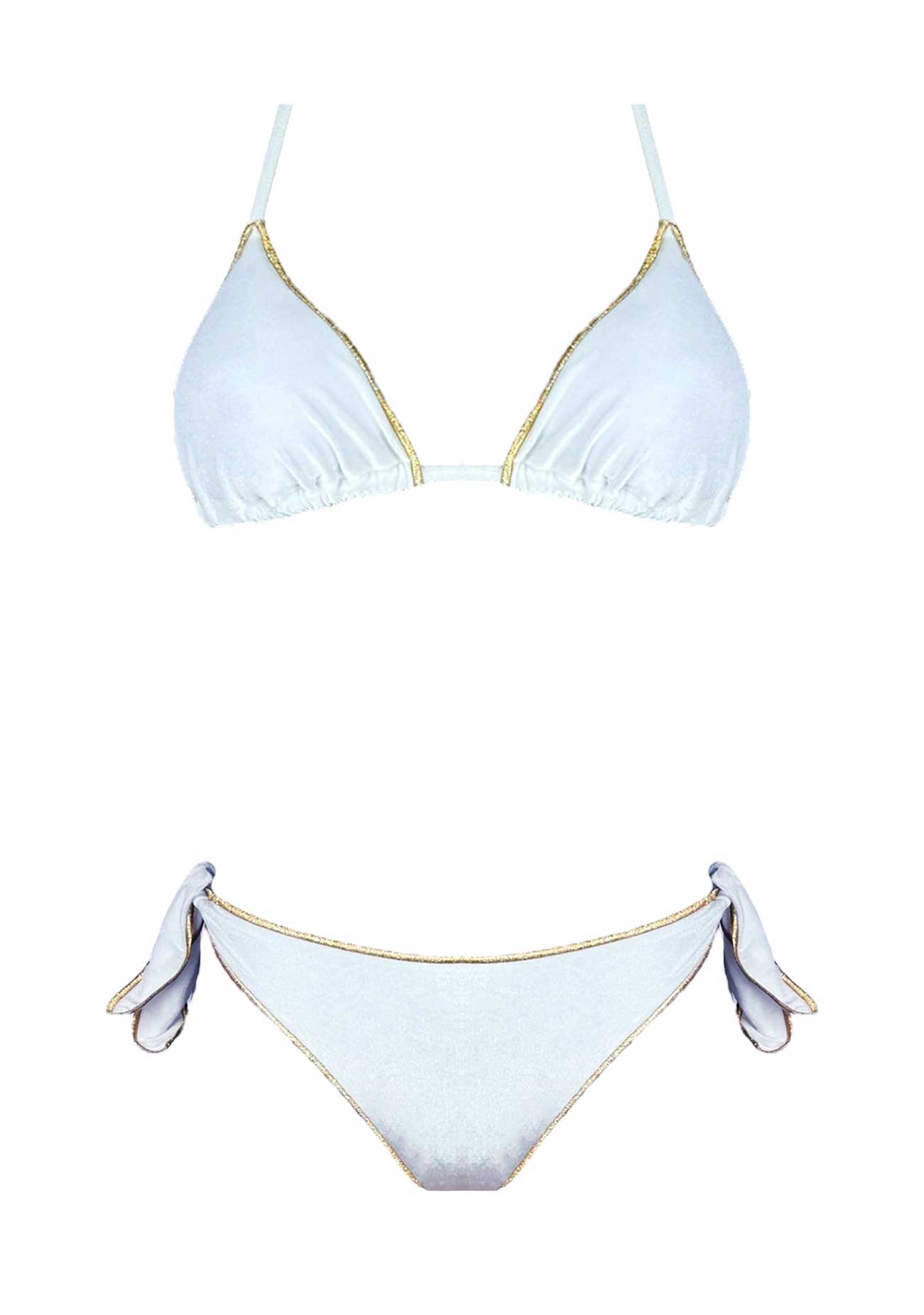 Coals Beach Bikini Triangolo Velluto Bianco - Bikini D'amare Riccione