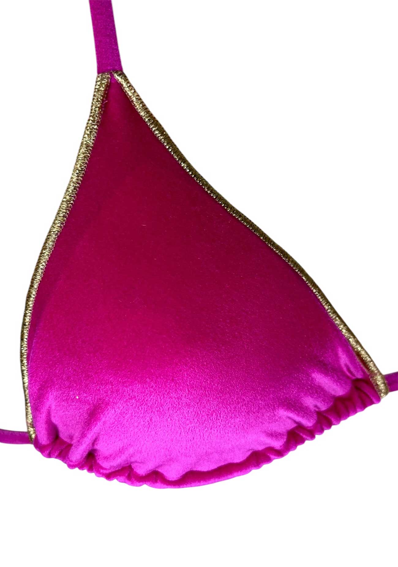 Coals Beach Bikini Triangolo Velluto Fucsia - Bikini D'amare Riccione