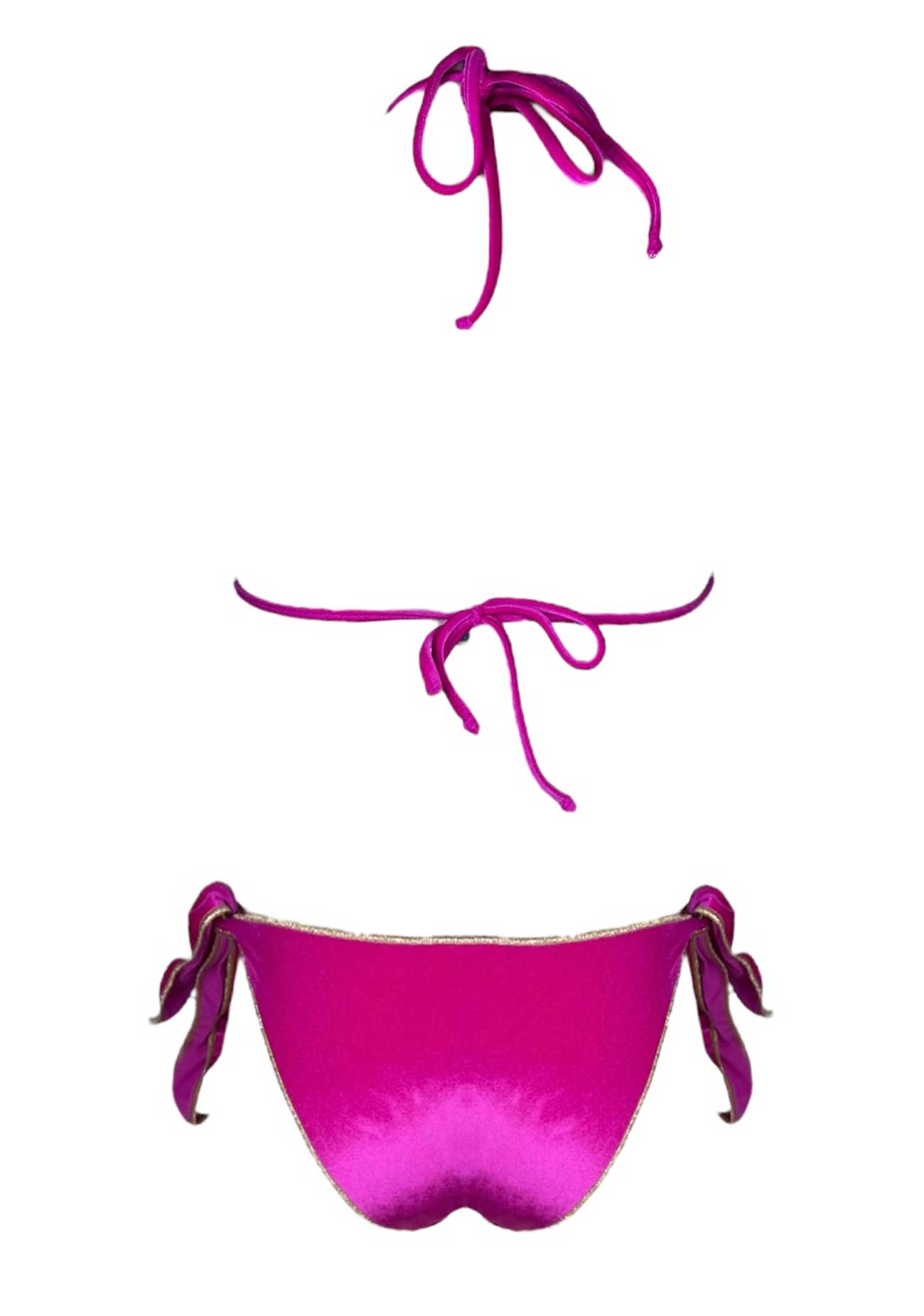 Coals Beach Bikini Triangolo Velluto Fucsia - Bikini D'amare Riccione