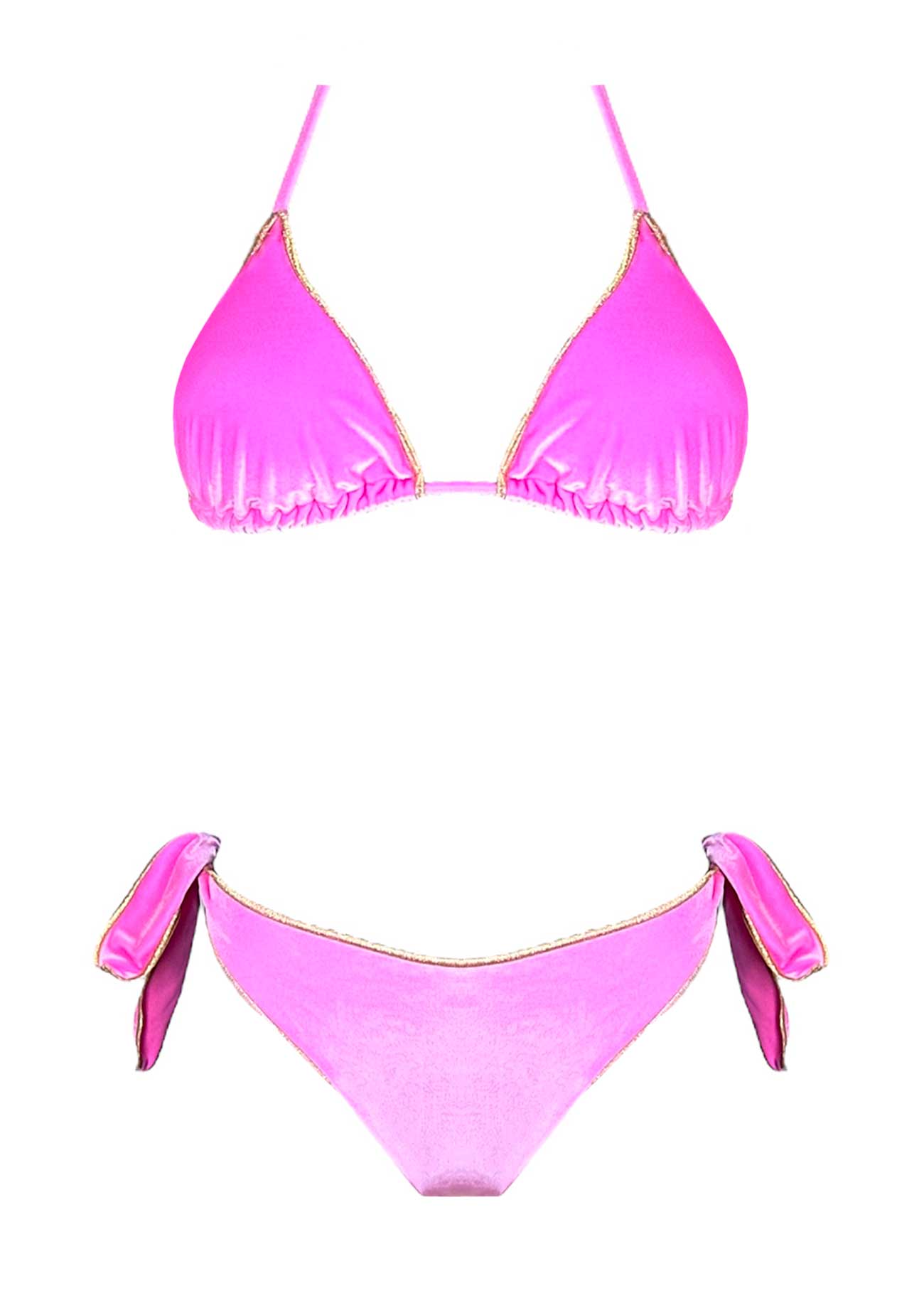 Coals Beach Bikini Triangolo Velluto Rosa - Bikini D'amare Riccione