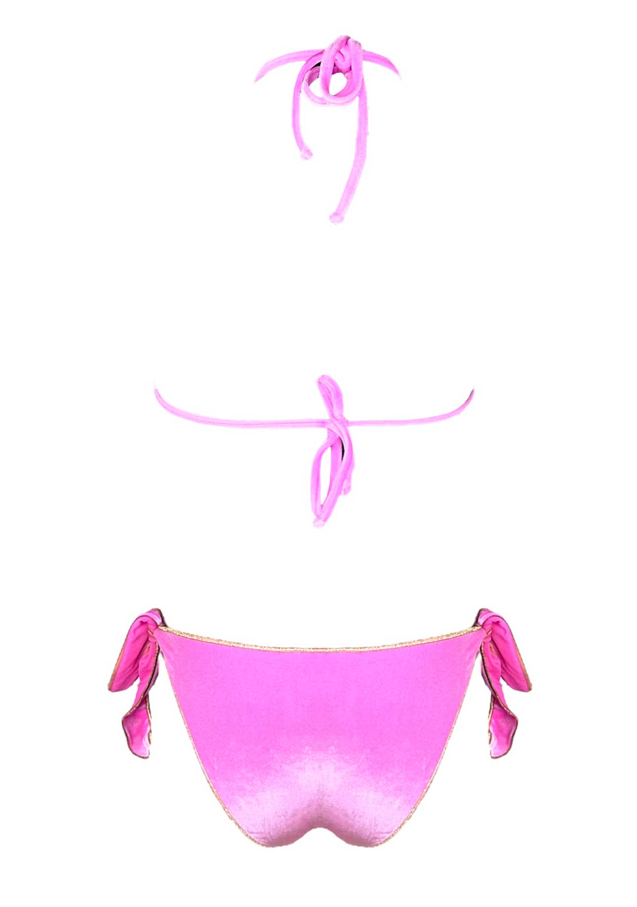 Coals Beach Bikini Triangolo Velluto Rosa - Bikini D'amare Riccione