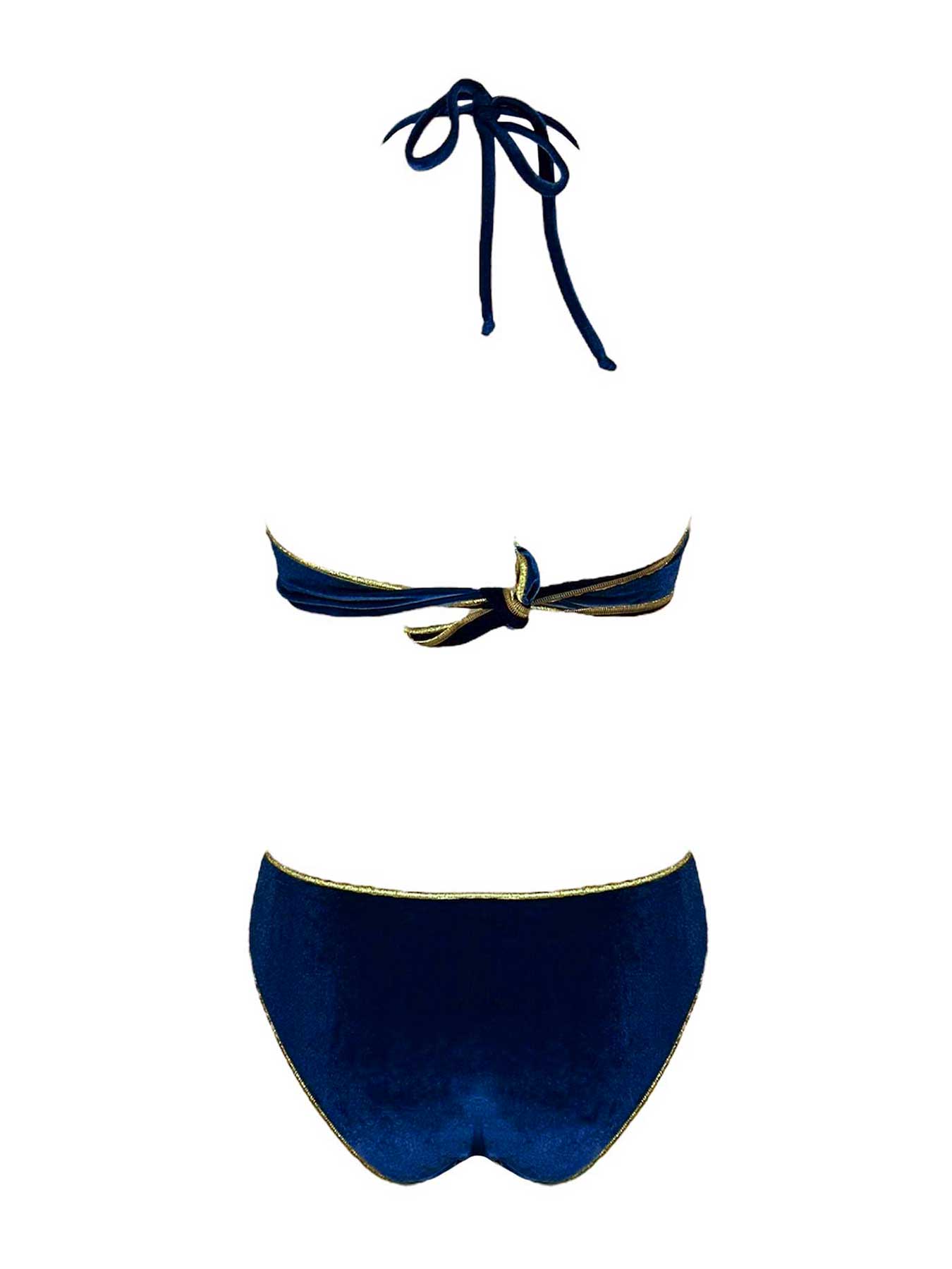 Coals Beach Bikini Brassiere Velluto Blu Oltremare - Bikini D'amare Riccione