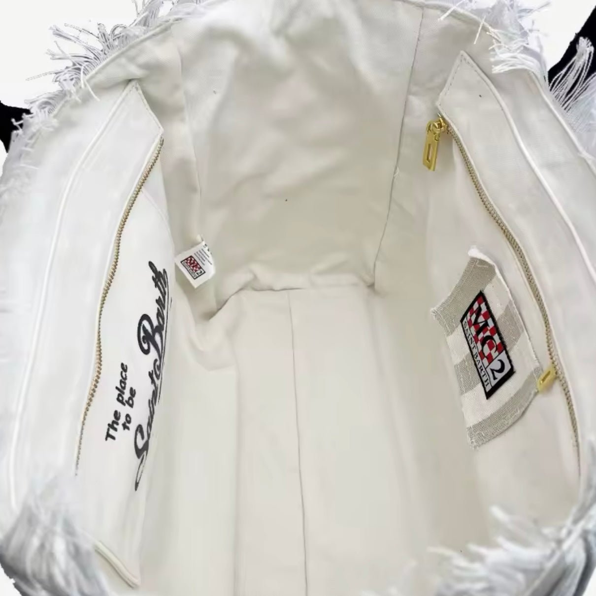 Borsa Spalla Vanity Righe Beige