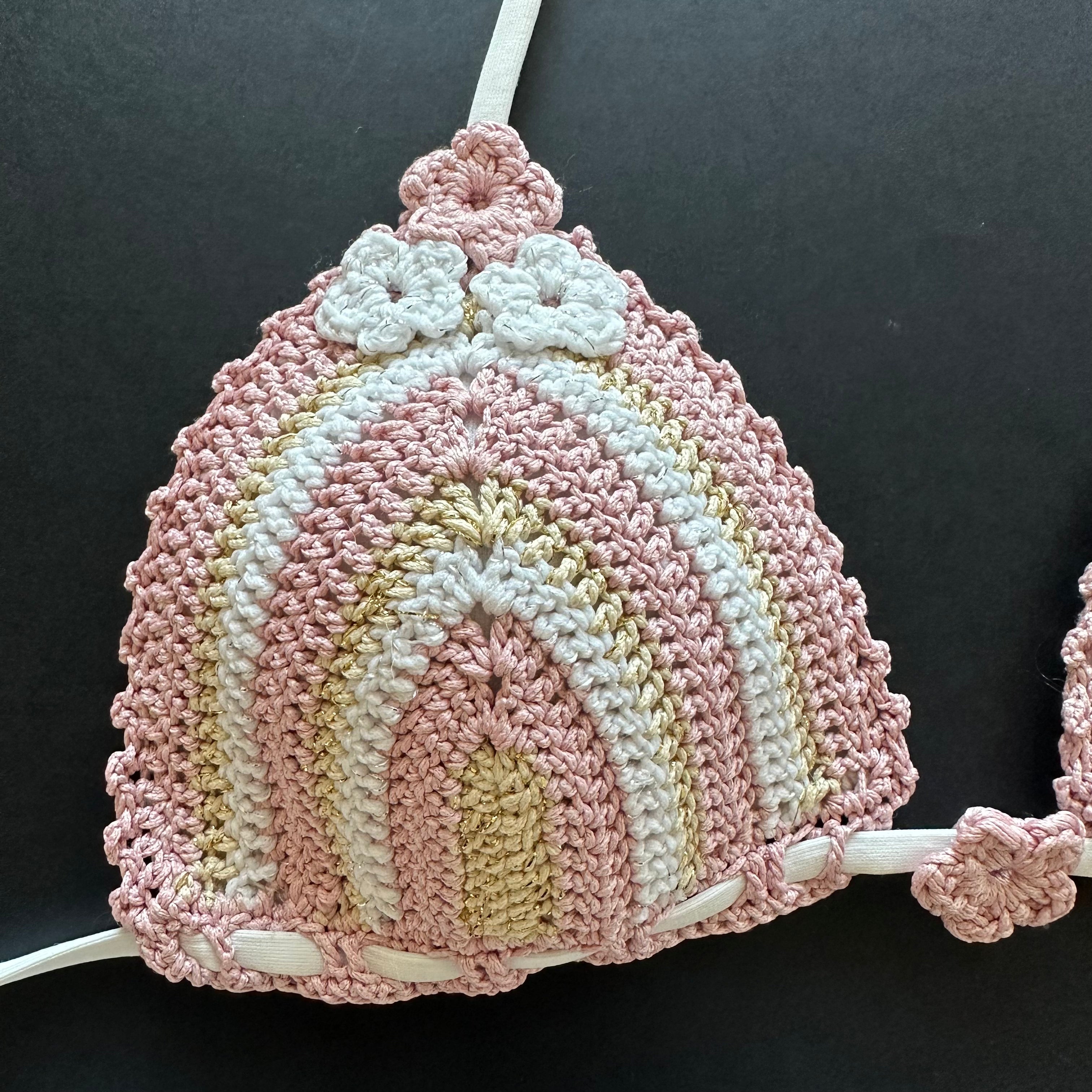 Bikini Triangolo Uncinetto Fiori Romantic Bikini D'amare