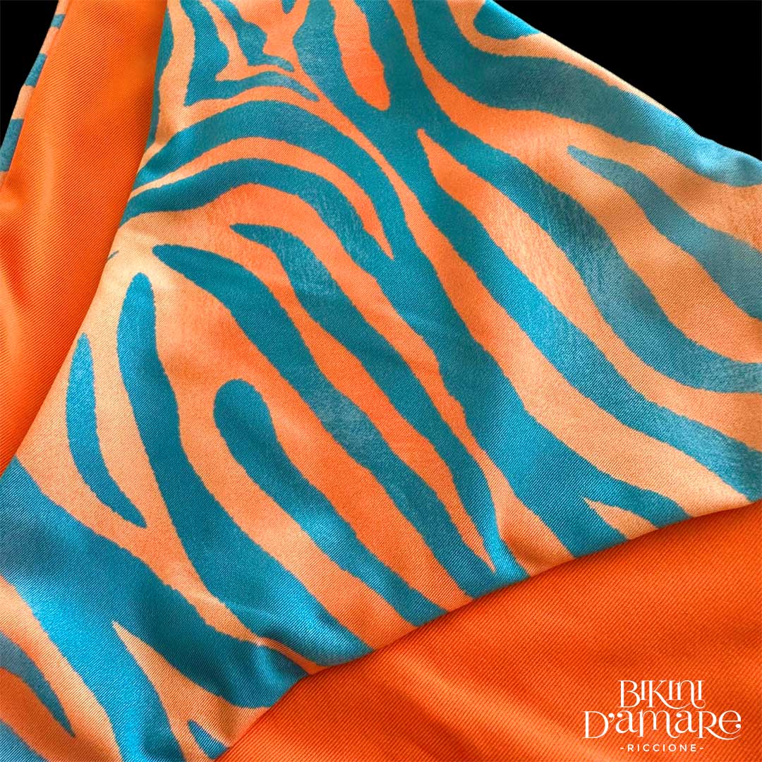 Genius Bikini Triangolo Madagascar Blu Arancio Genius Beachwear