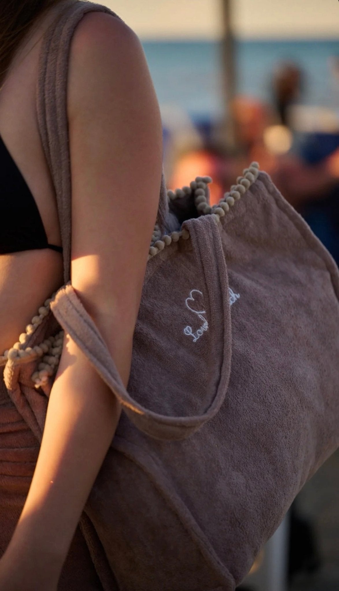 Lovely Beach Borsa Mare Marisol Con Pon Pon - Bikini D'amare Riccione