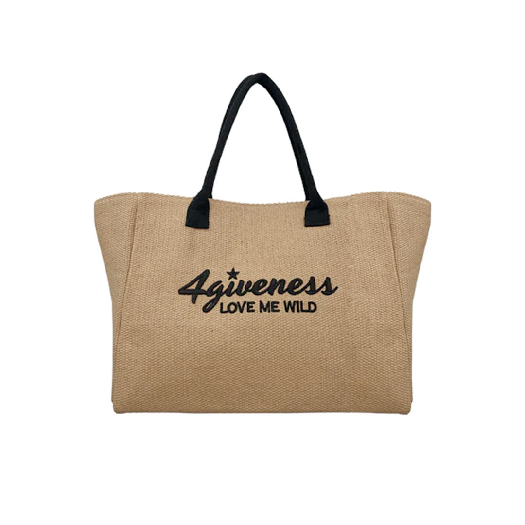 4giveness Borsa Cartapaglia Ricamo 4giveness