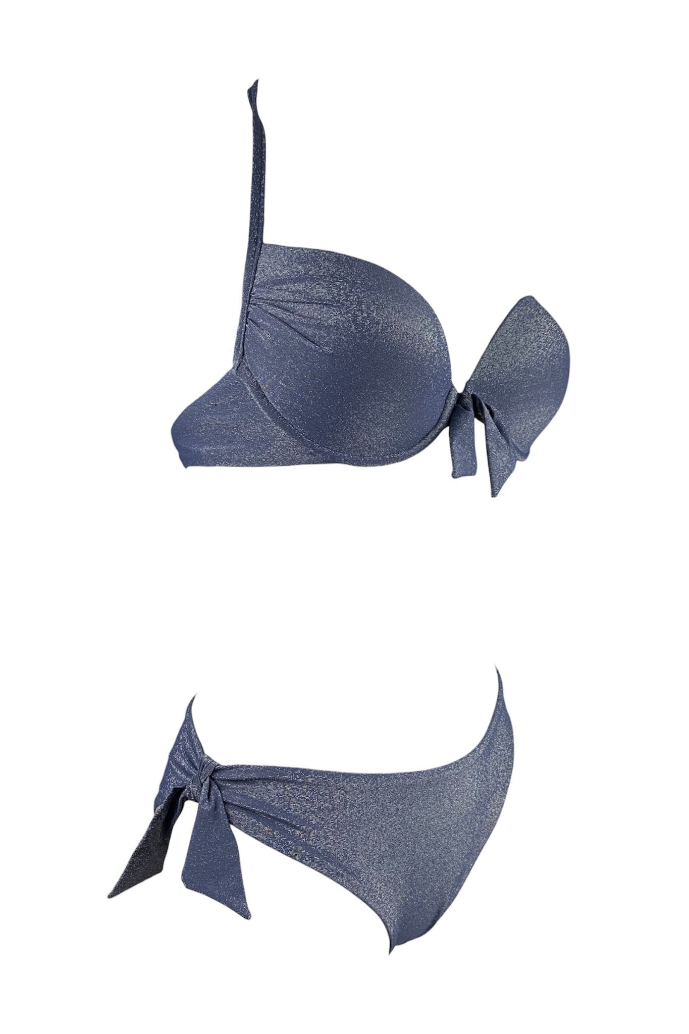 Genius Bikini Push Up Elodie Lurex Blu - Bikini D'amare Riccione
