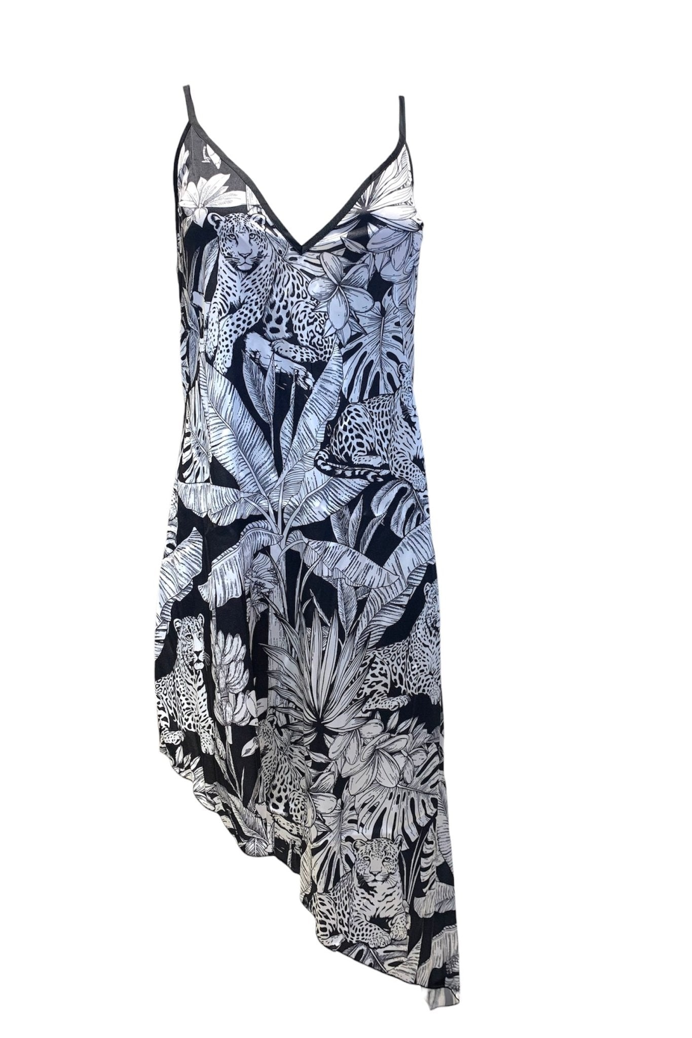 4giveness Abito Bretelline Asimmetrico Black&White - Bikini D'amare Riccione