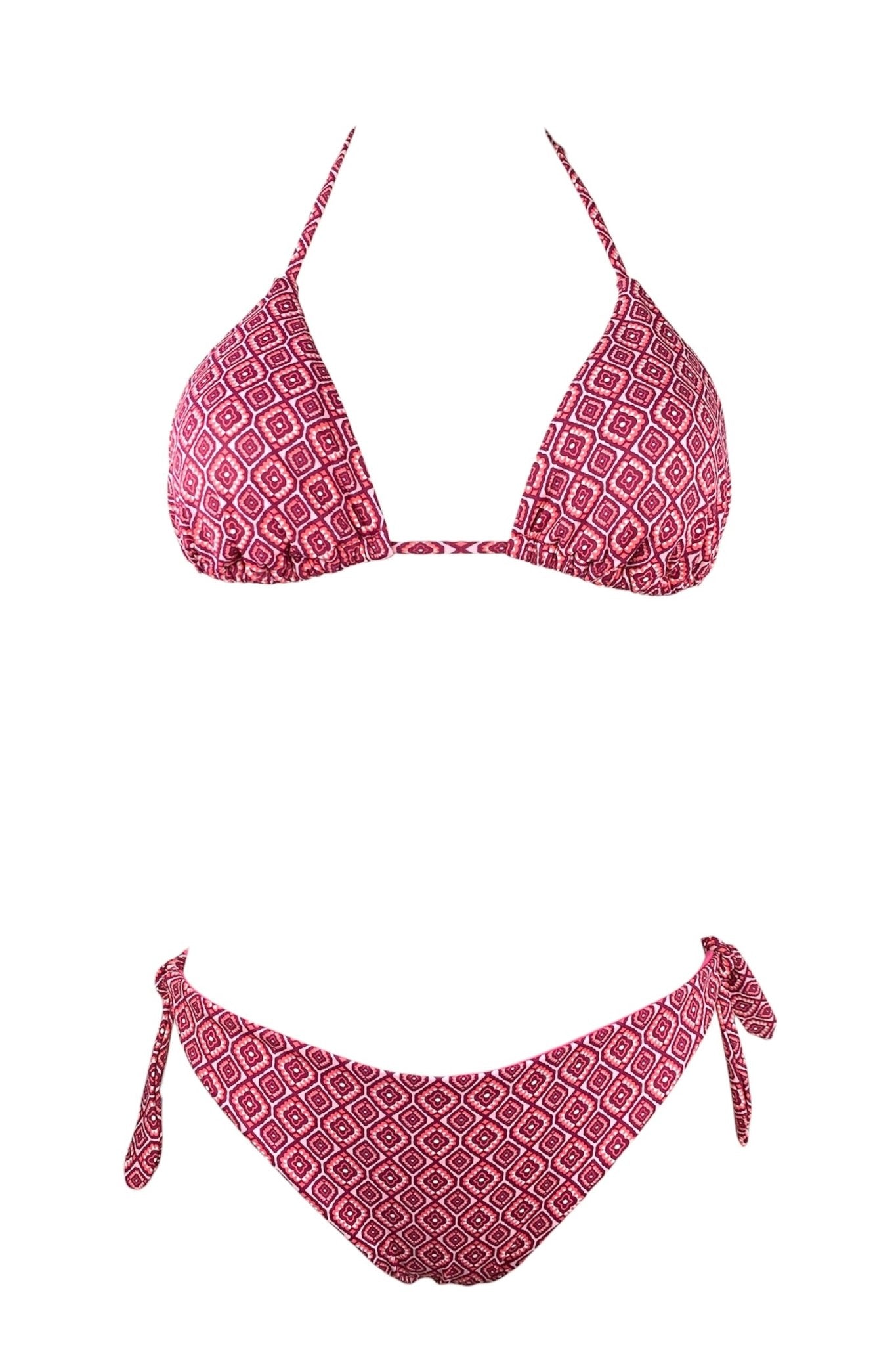 Bikini Triangolo Rombi Rosa - Bikini D'amare Riccione