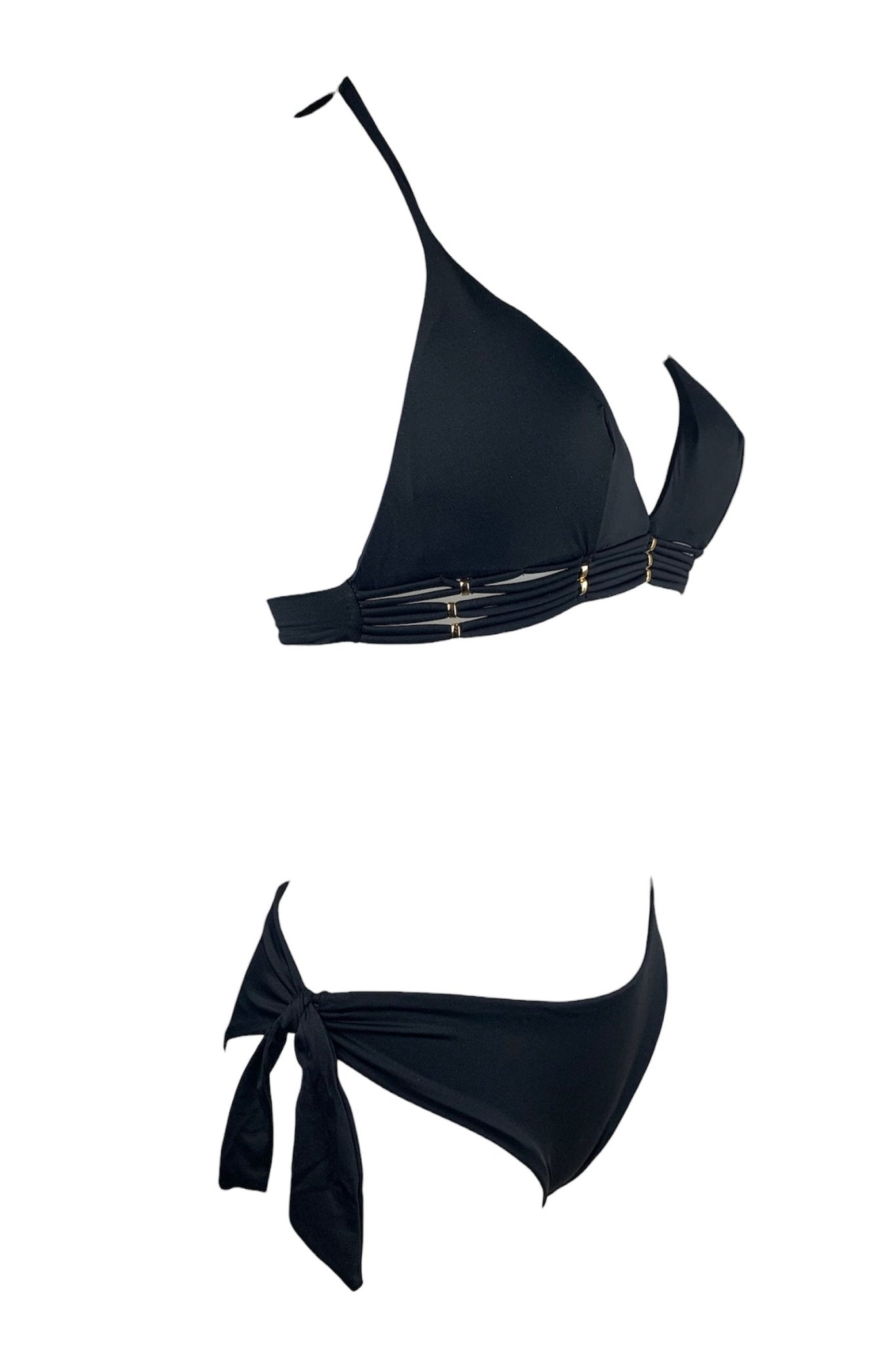 Marette Bikini Triangolo Leda Nero - Bikini D'amare Riccione