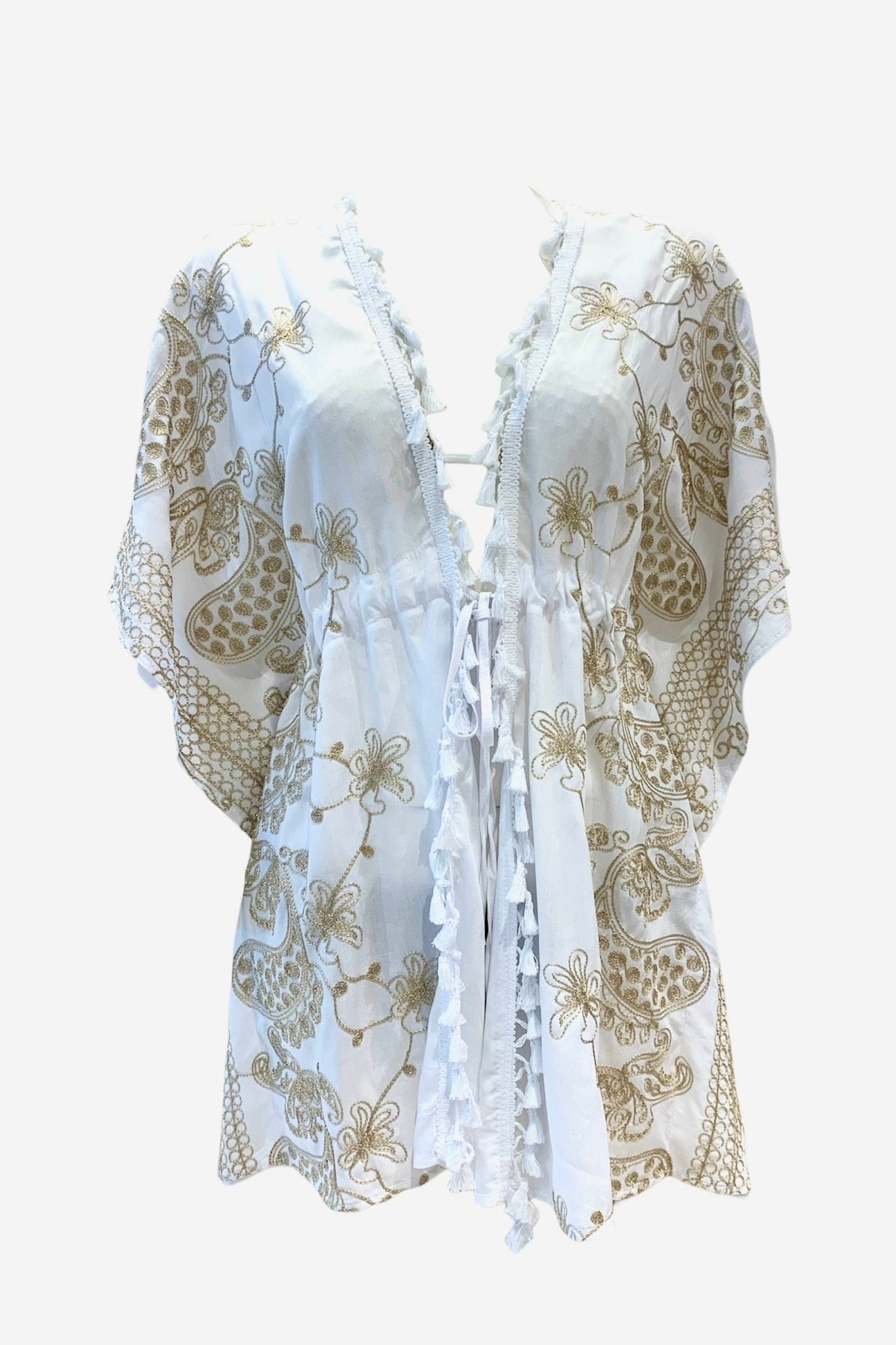 Susy Mix Kimono Corto Ricamo Cachemire - Scegli il colore - Bikini D'amare Riccione