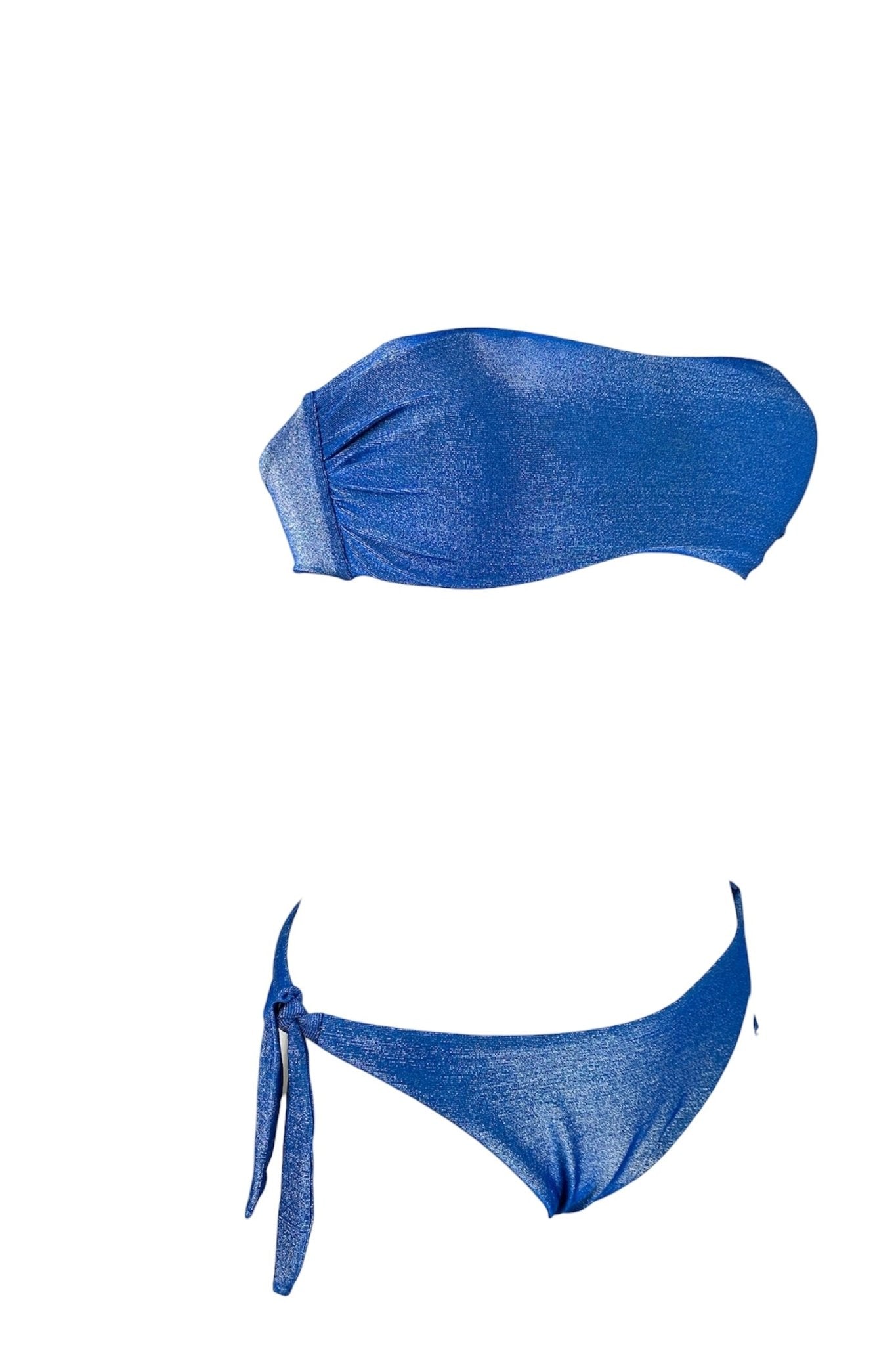 Genius Bikini Fascia Lurex Bluette - Bikini D'amare Riccione