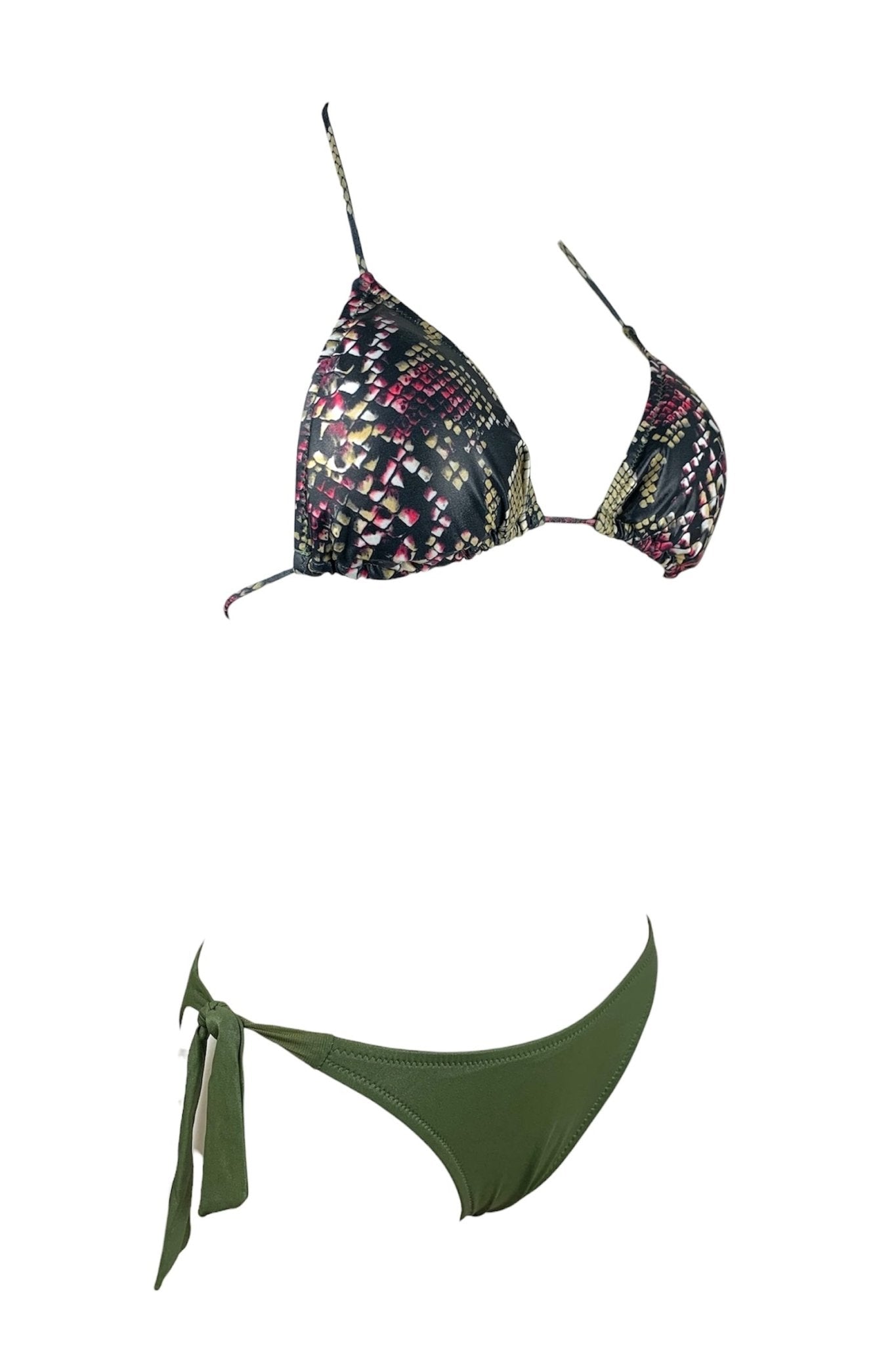 Acqua di Cocco Bikini Triangolo Fantasia Pitone - Bikini D'amare Riccione