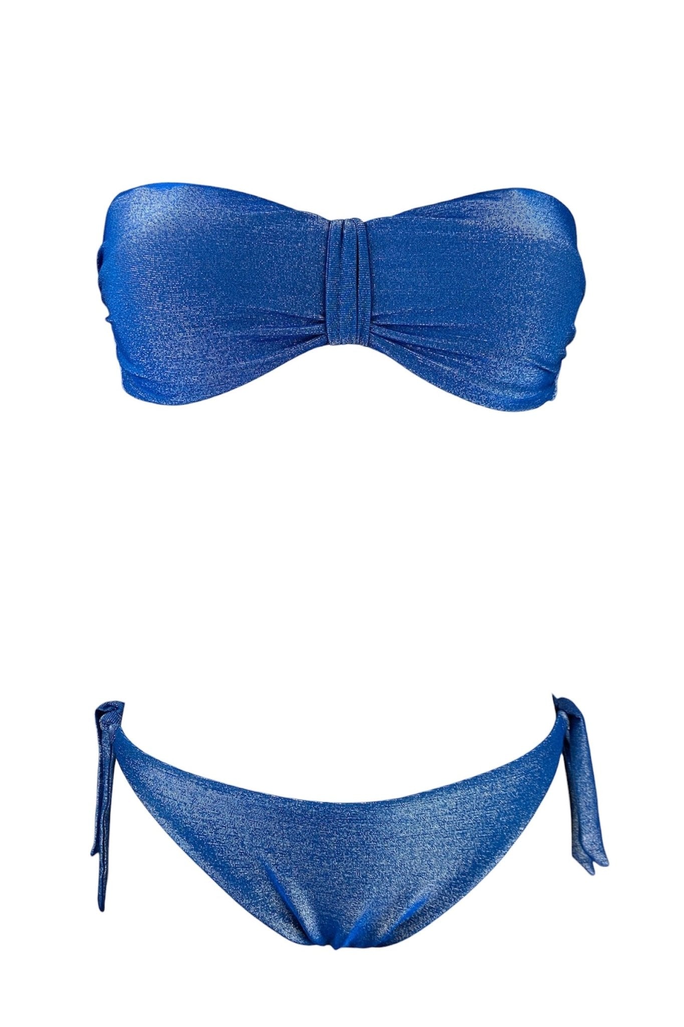Genius Bikini Fascia Lurex Bluette - Bikini D'amare Riccione
