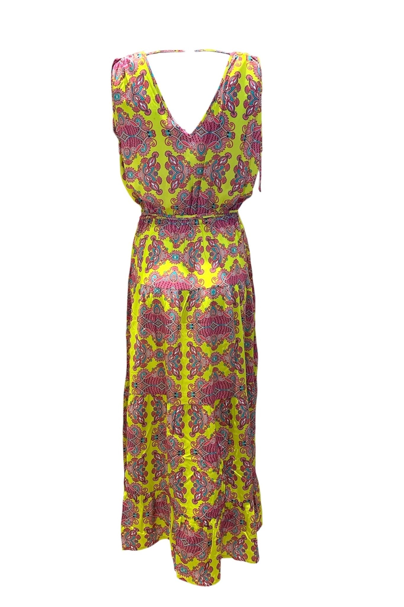2Bekini Abito Lungo Prendisole Candy Paisley Shocking - Bikini D'amare Riccione