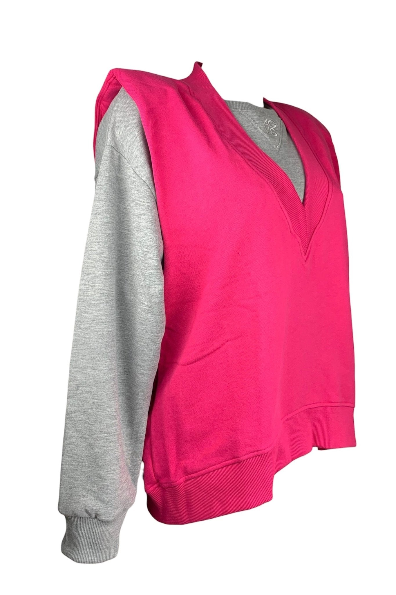 4giveness Felpa Smanicata Scollo V e Ricamo 4gvs - Scegli il Colore - Bikini D'amare Riccione