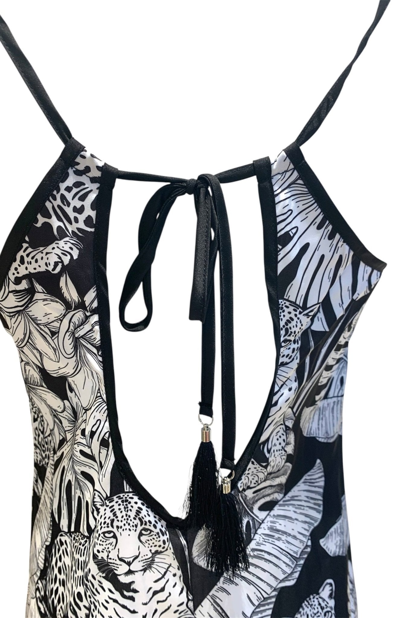 4giveness Abito Bretelline Asimmetrico Black&White - Bikini D'amare Riccione