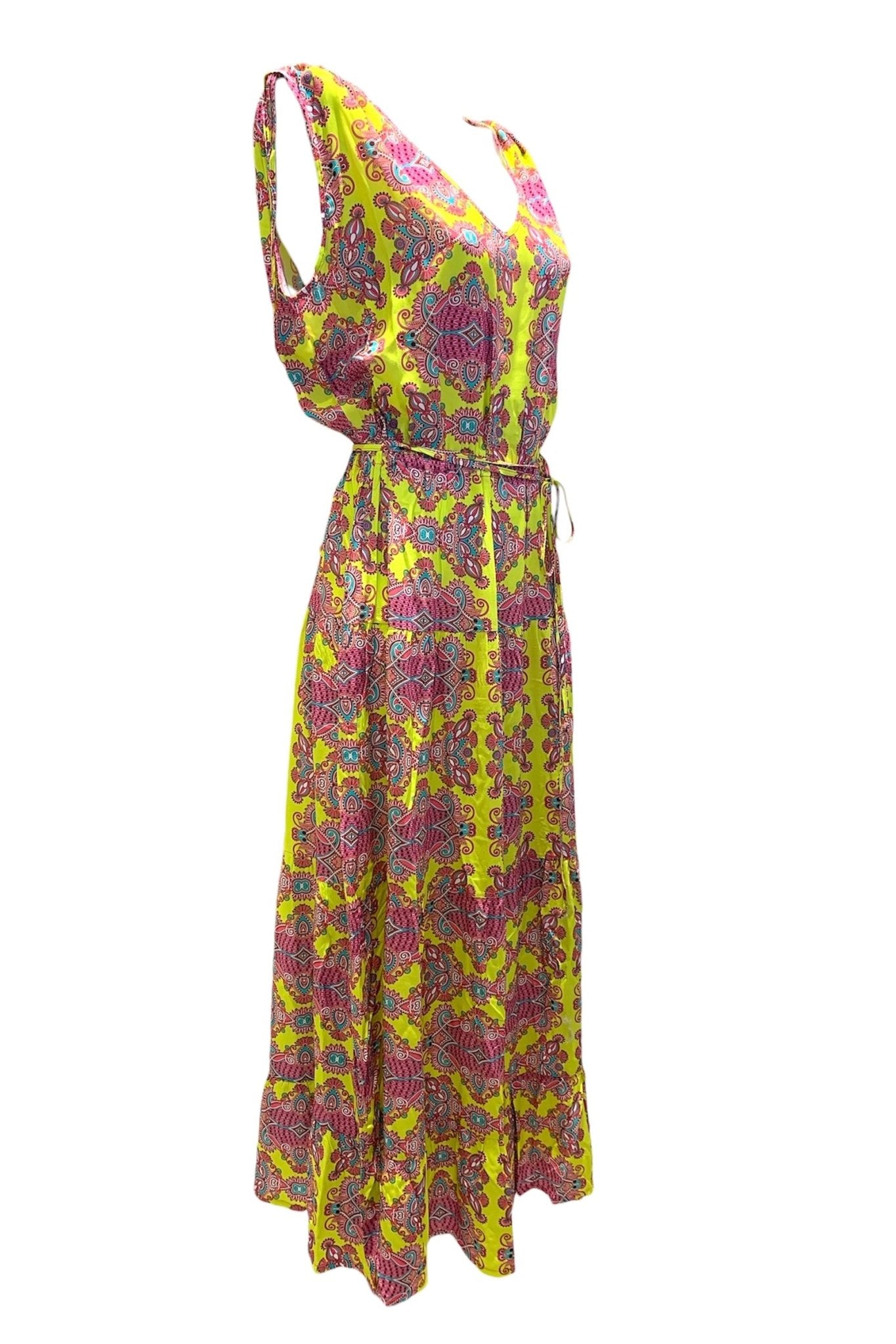 2Bekini Abito Lungo Prendisole Candy Paisley Shocking - Bikini D'amare Riccione