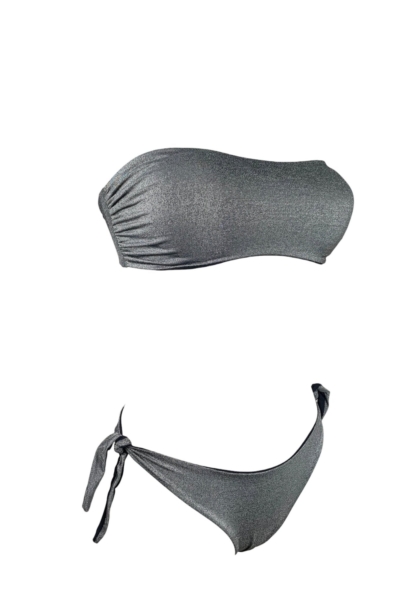 Sunny Beach Bikini Fascia Lurex Nero - Bikini D'amare Riccione