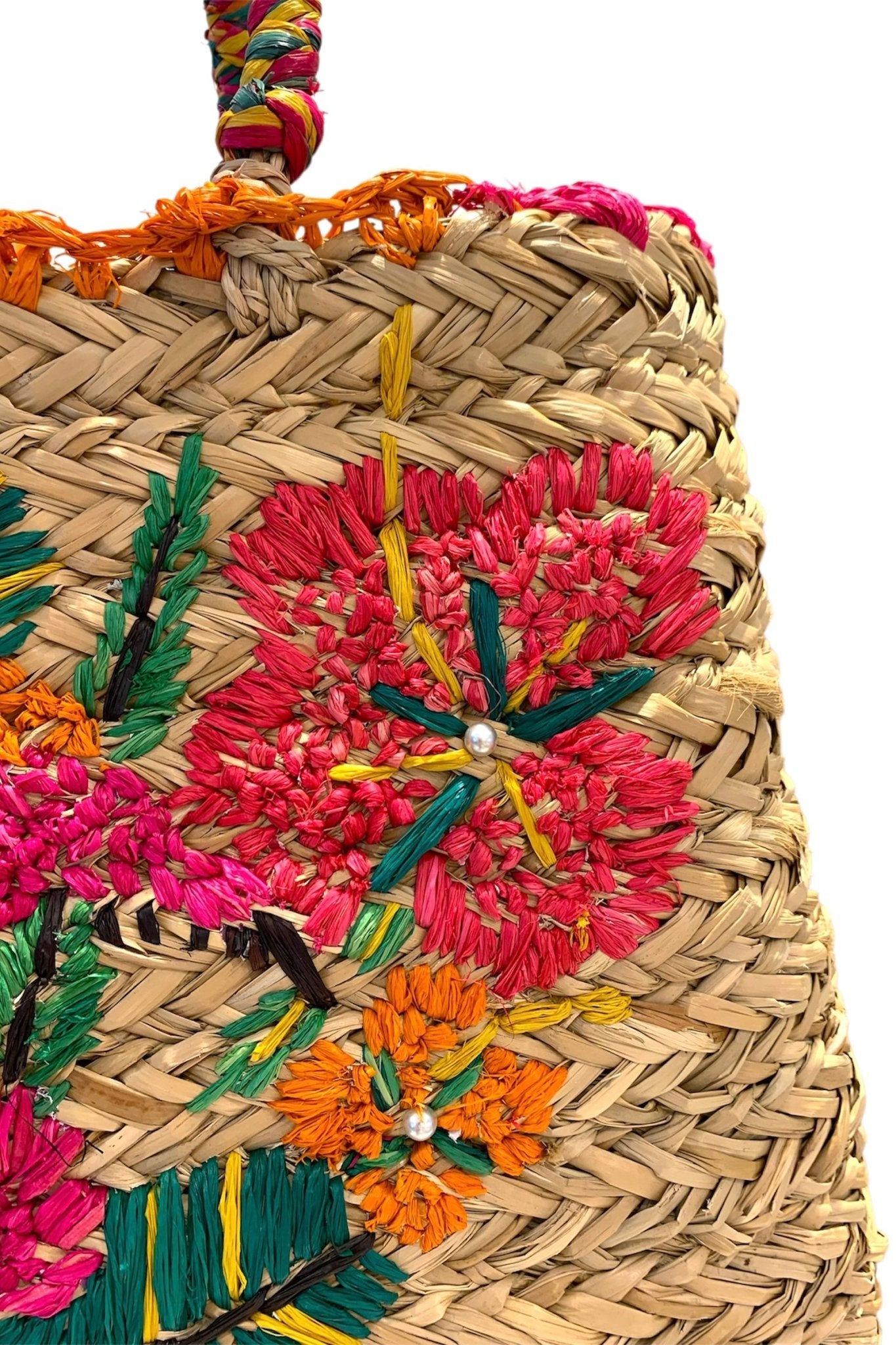 Borsa Mare Paglia Fenicottero - Bikini D'amare Riccione
