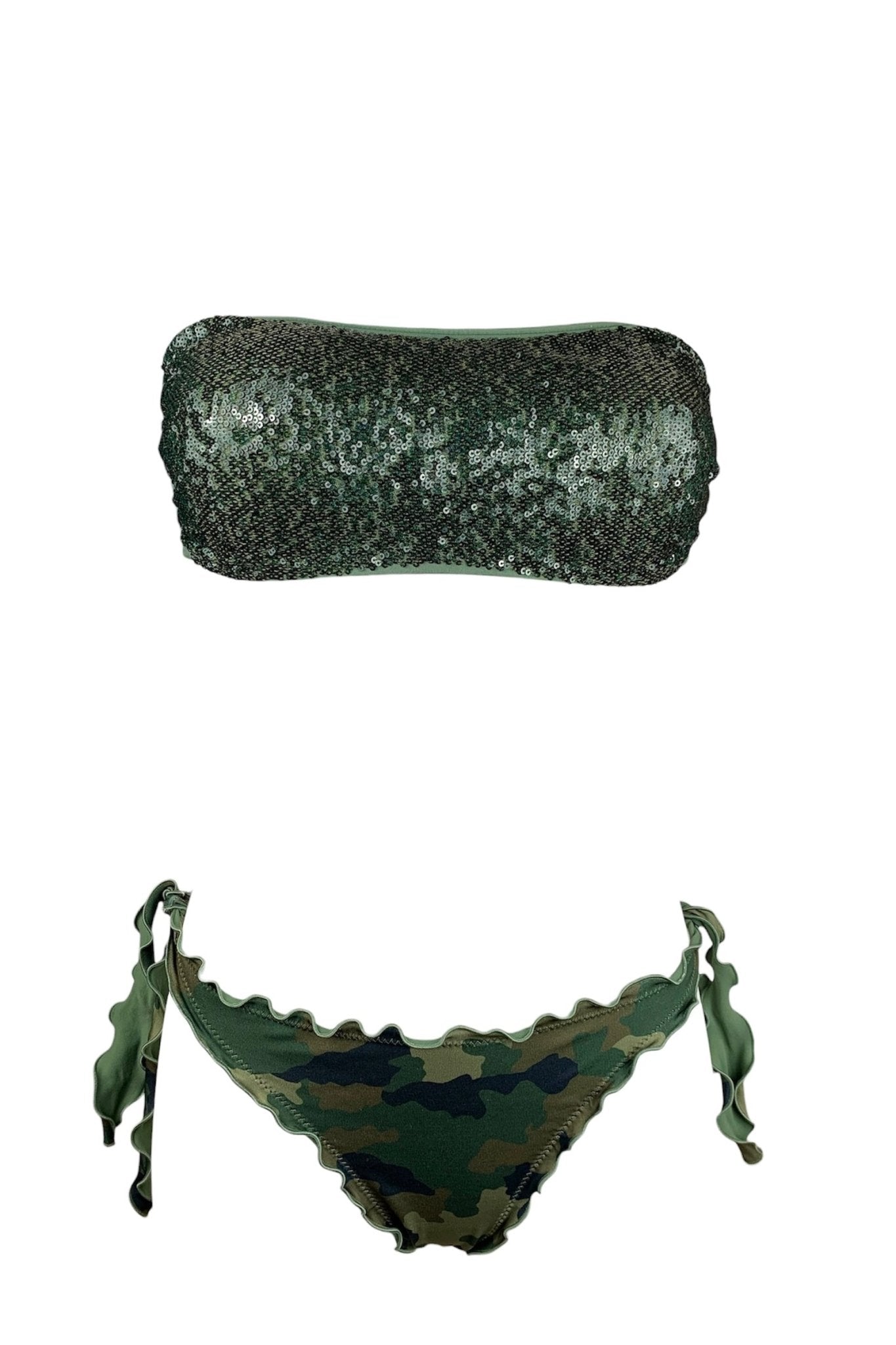 Bikini Fascia Paillettes Militare slip Prillo - Bikini D'amare Riccione