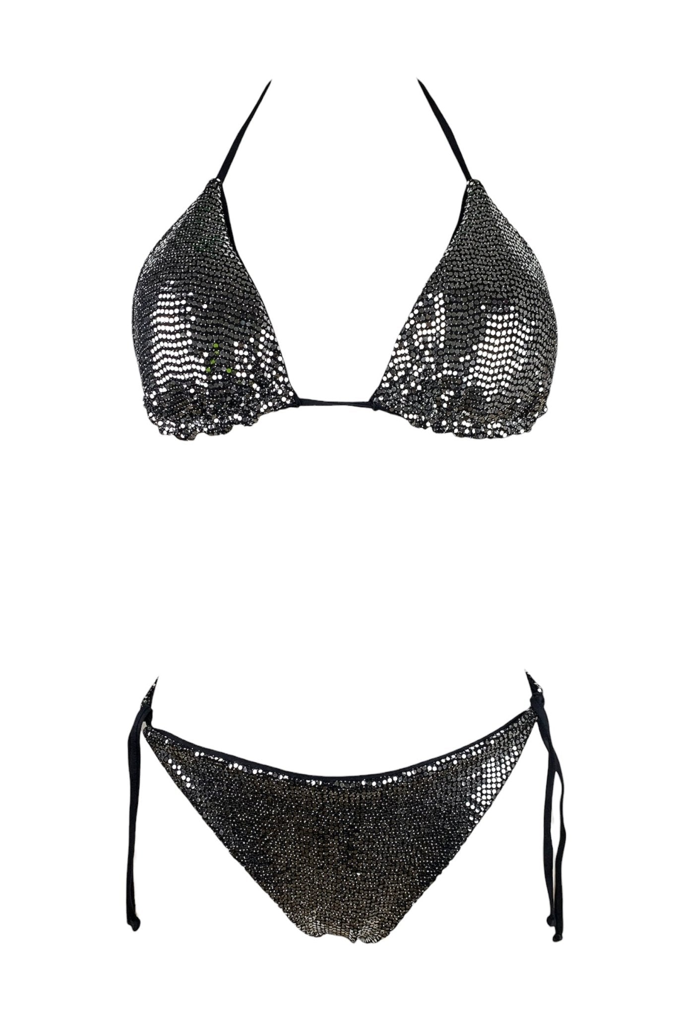 Bikini Triangolo Mirror Argento 2Bekini - Bikini D'amare Riccione