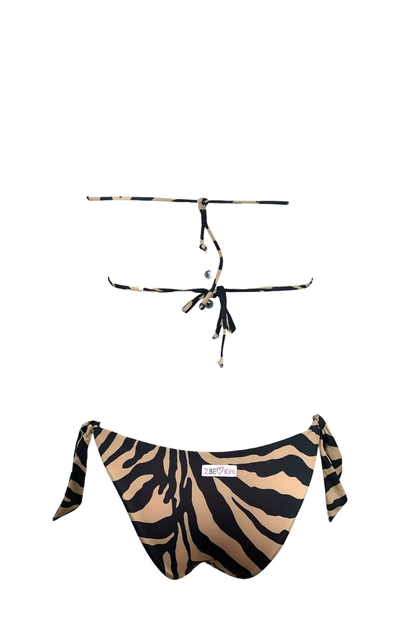 Bikini Triangolo 4 Posizioni Zebra Brown 2Bekini - Bikini D'amare Riccione