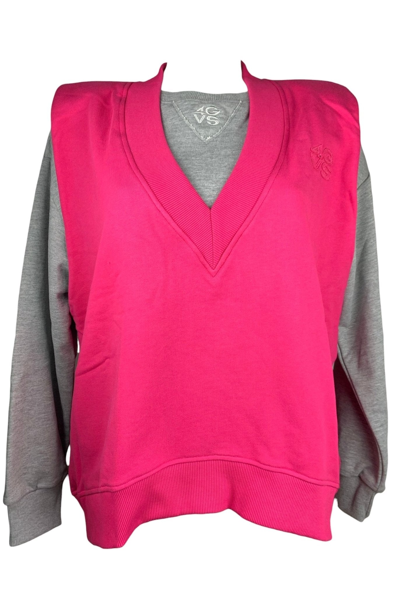 4giveness Felpa Smanicata Scollo V e Ricamo 4gvs - Scegli il Colore - Bikini D'amare Riccione