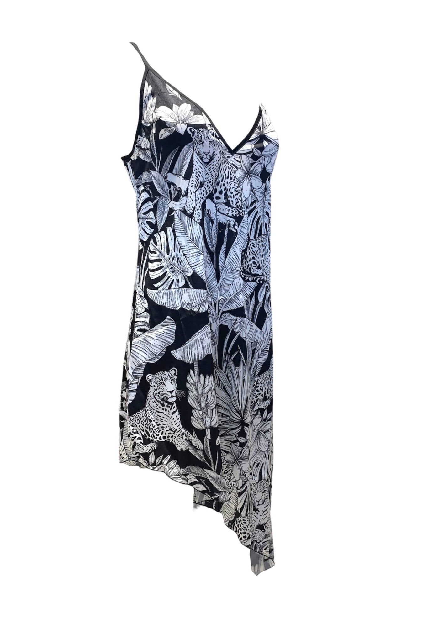 4giveness Abito Bretelline Asimmetrico Black&White - Bikini D'amare Riccione