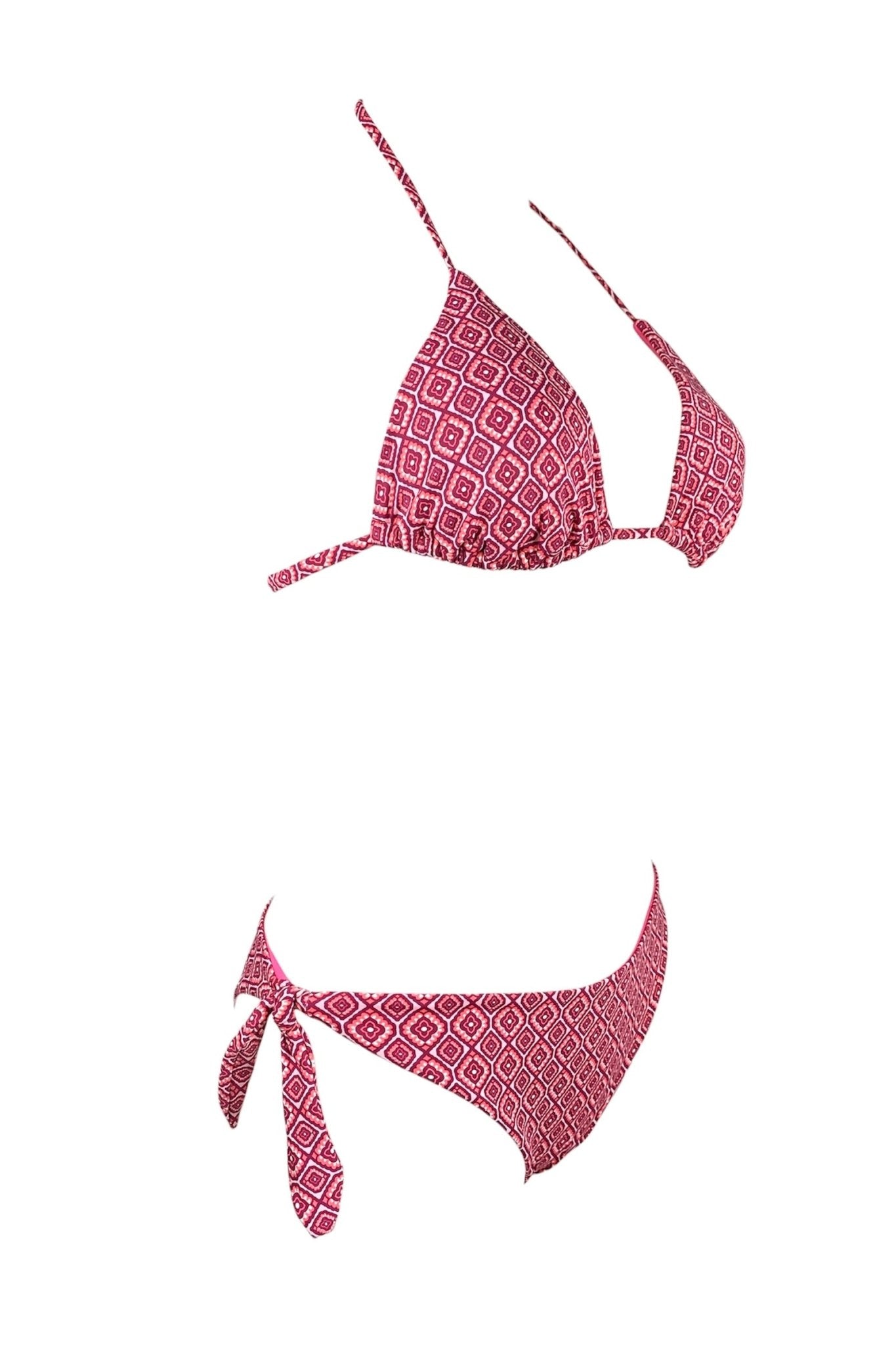 Bikini Triangolo Rombi Rosa - Bikini D'amare Riccione