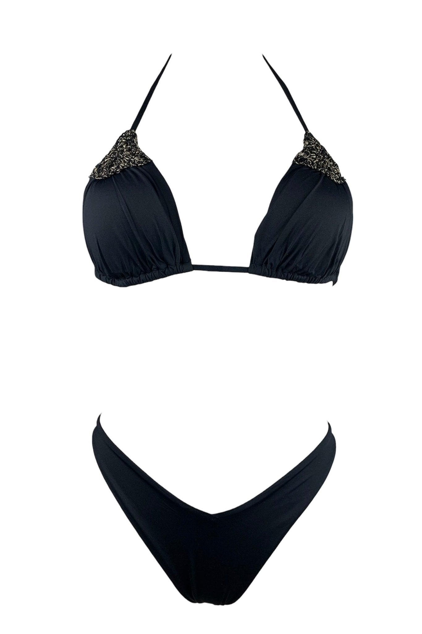 2Bekini Bikini Triangolo Crochet Nero - Bikini D'amare Riccione