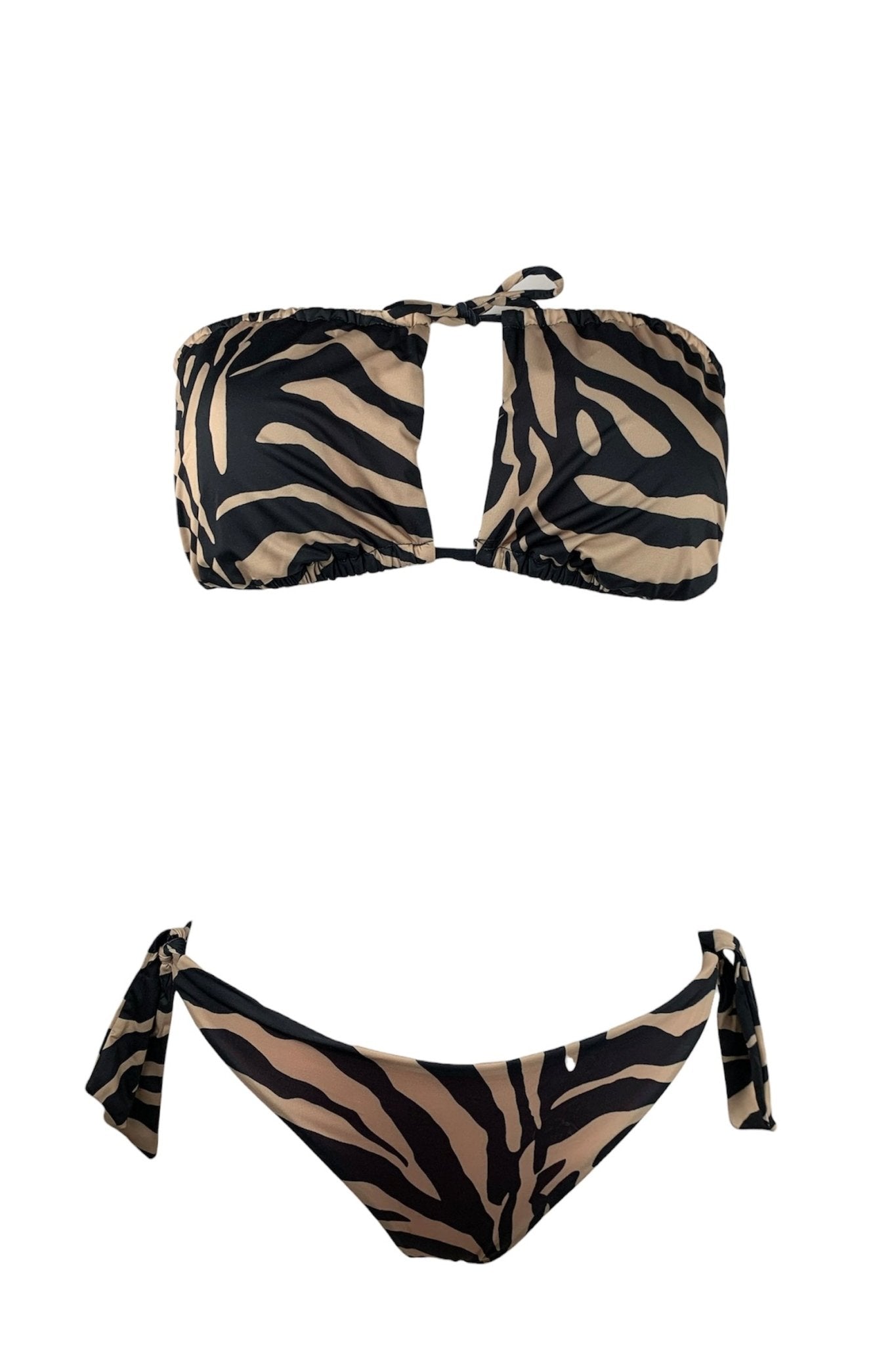 Bikini Triangolo 4 Posizioni Zebra Brown 2Bekini - Bikini D'amare Riccione