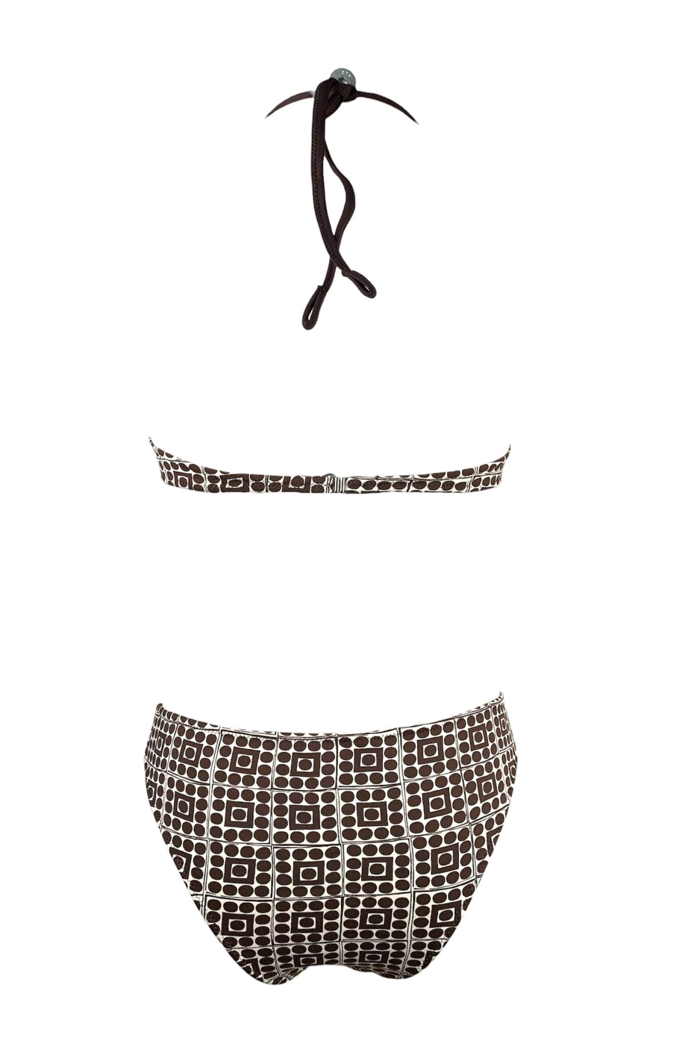 Bikini Triangolo Anello Pois Cioccolato - Bikini D'amare Riccione