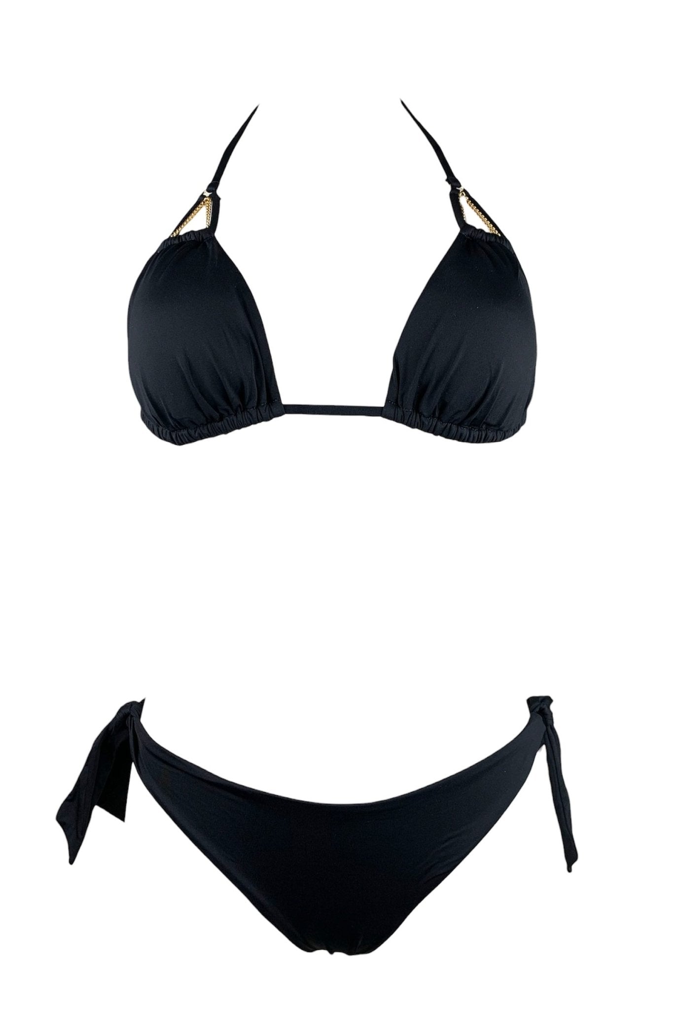 2Bekini Bikini Triangolo Gioiello Nero - Bikini D'amare Riccione
