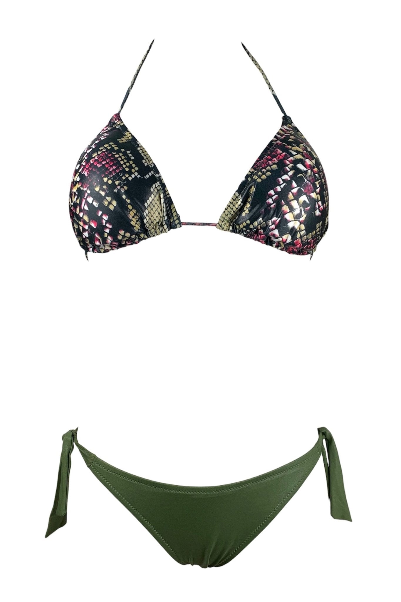 Acqua di Cocco Bikini Triangolo Fantasia Pitone - Bikini D'amare Riccione
