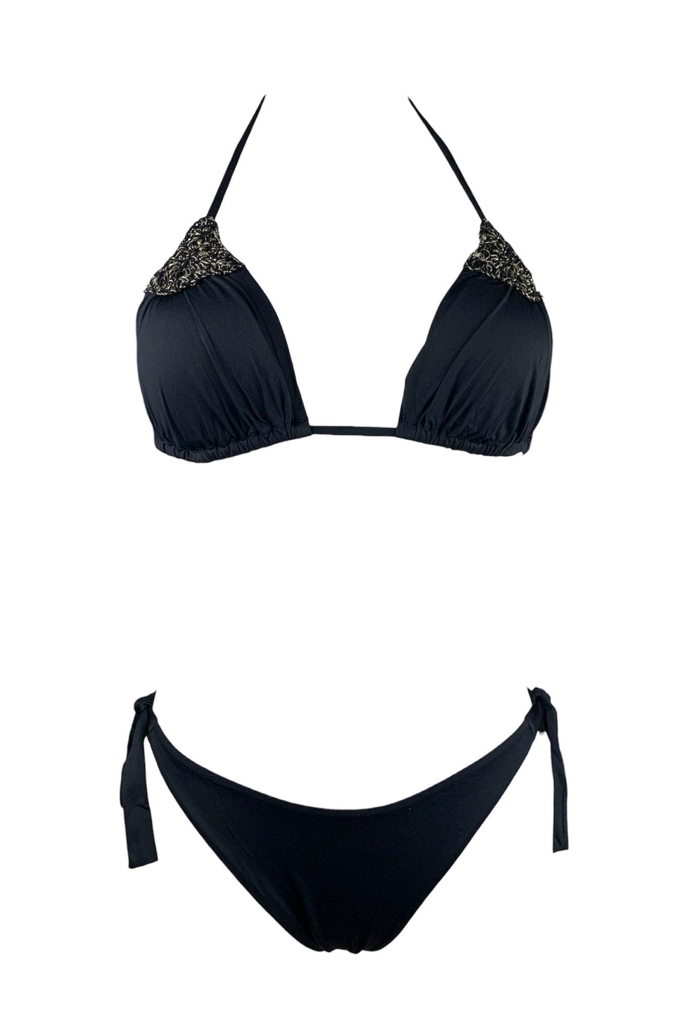 2Bekini Bikini Triangolo Crochet Nero - Bikini D'amare Riccione
