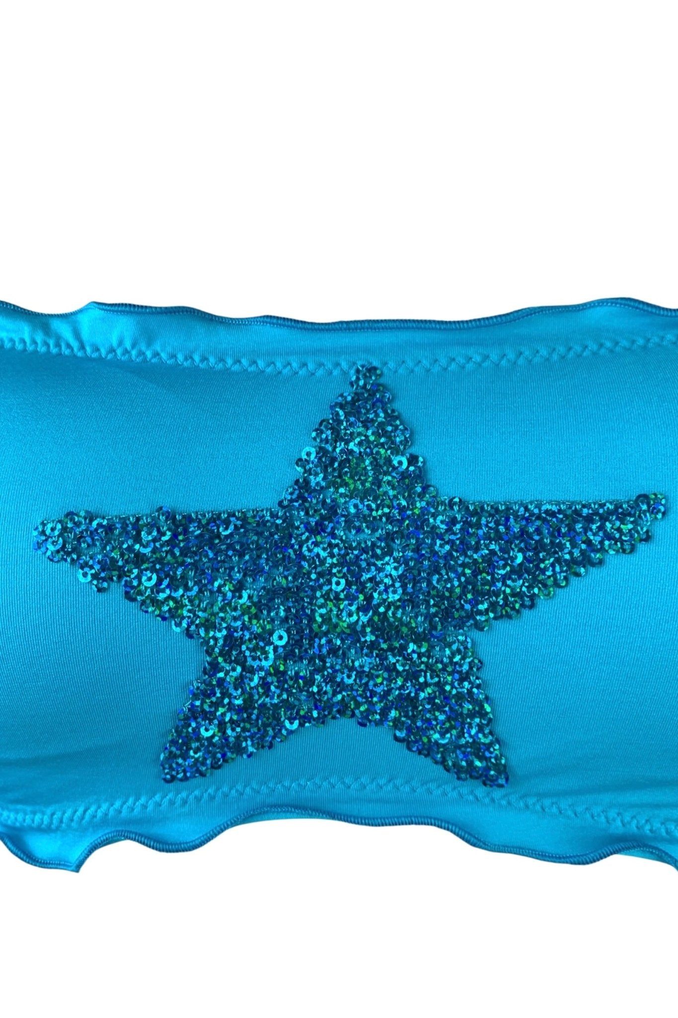 Bikini Fascia Paillettes Stella Turchese Sunny Beach - Bikini D'amare Riccione