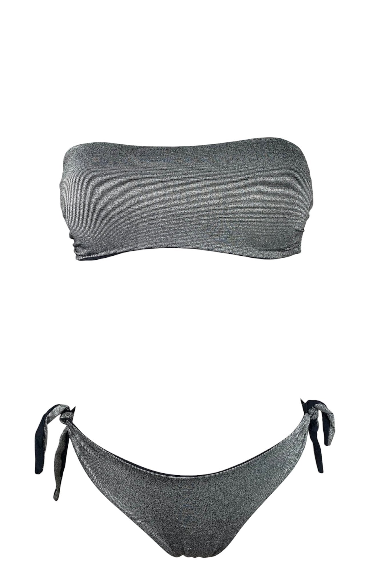 Sunny Beach Bikini Fascia Lurex Nero - Bikini D'amare Riccione