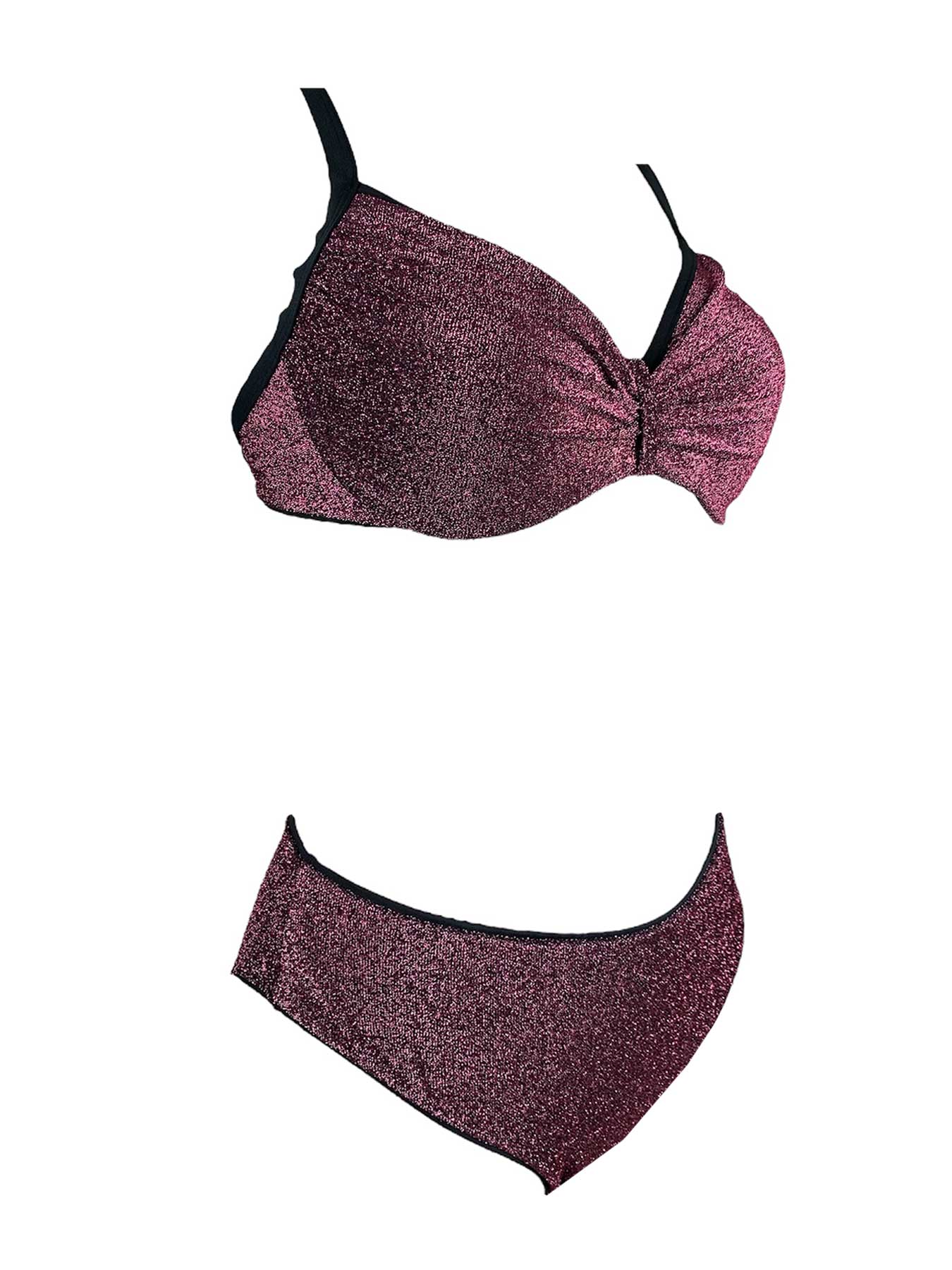 Genius Bikini Ferretto Maya KD Lurex Prugna - Bikini D'amare Riccione