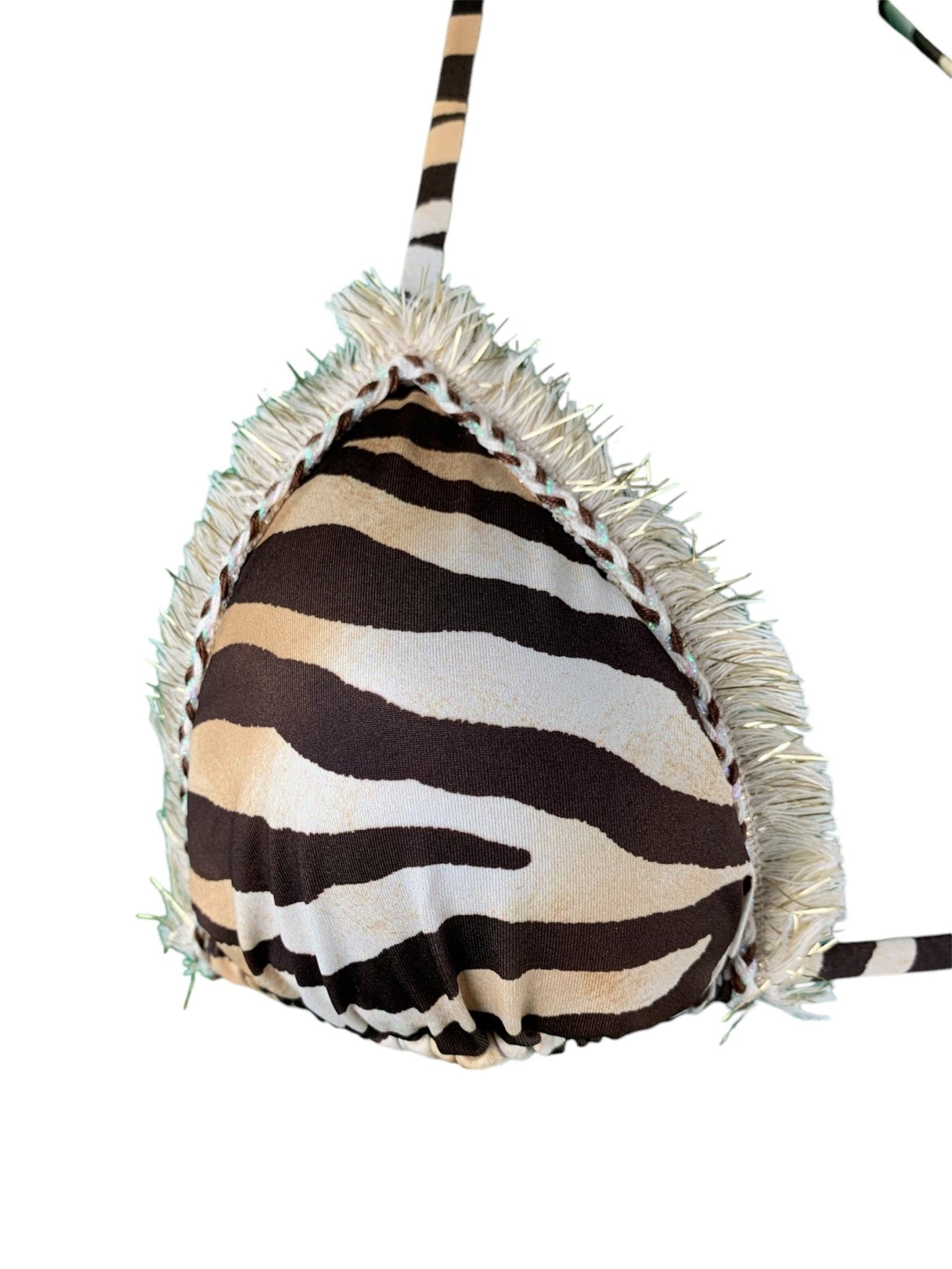 Genius Bikini Triangolo Madagascar Panna Marrone Genius Beachwear