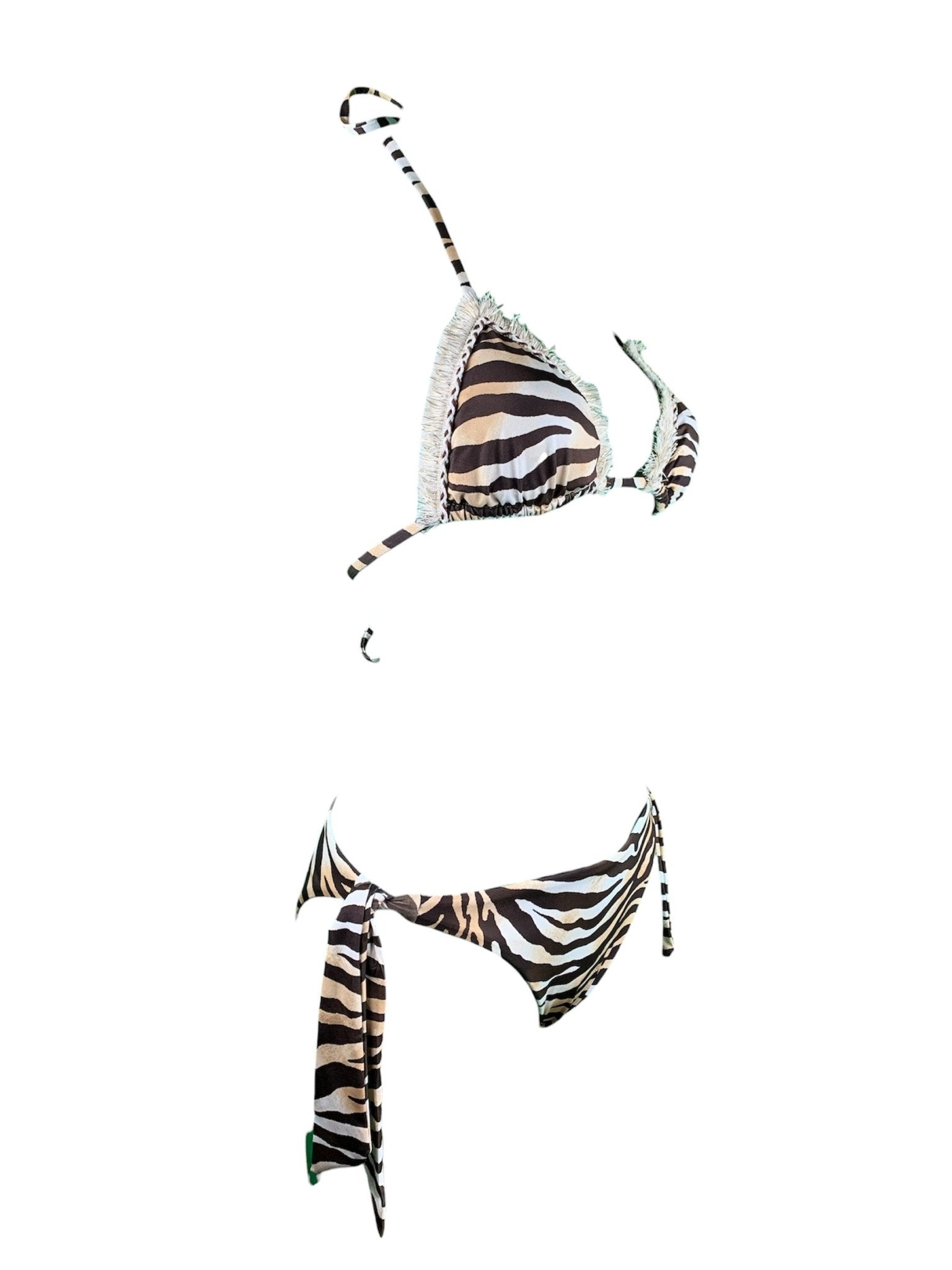 Genius Bikini Triangolo Madagascar Panna Marrone Genius Beachwear